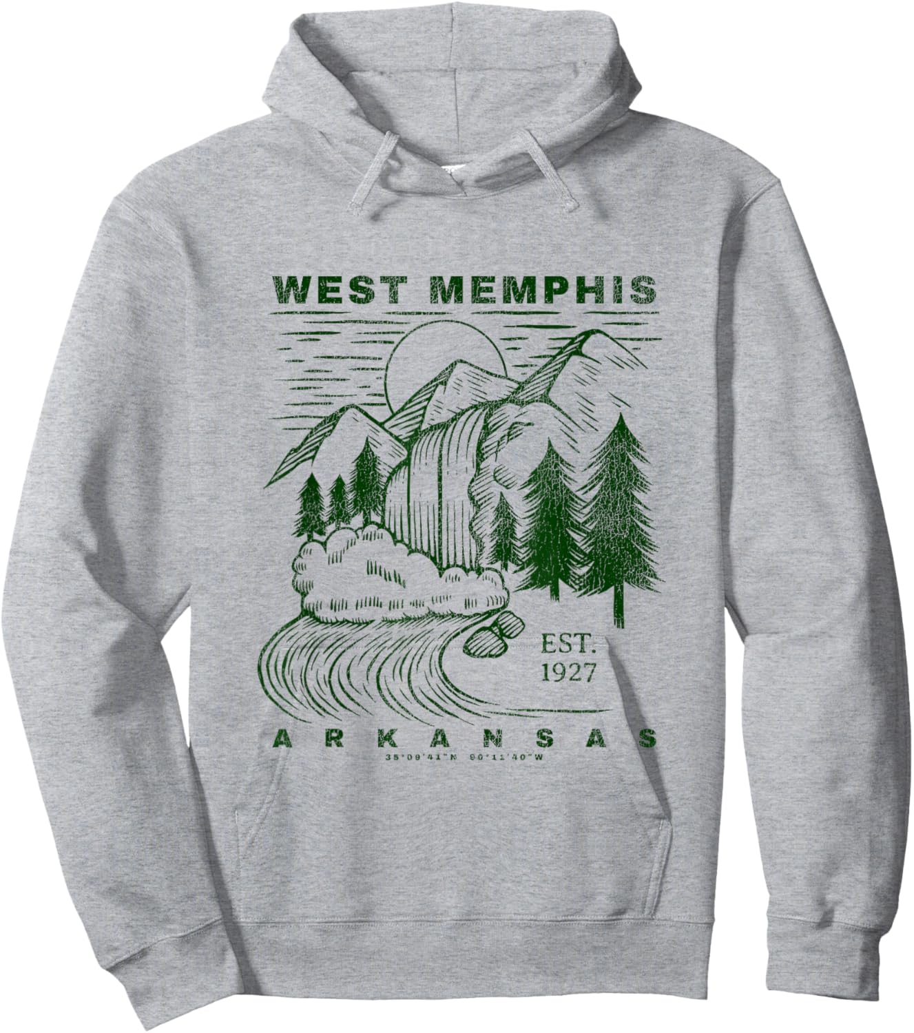 West Memphis Arkansas Neat Souvenir Rustic West Memphis Hoodie - Hoodie | Ash