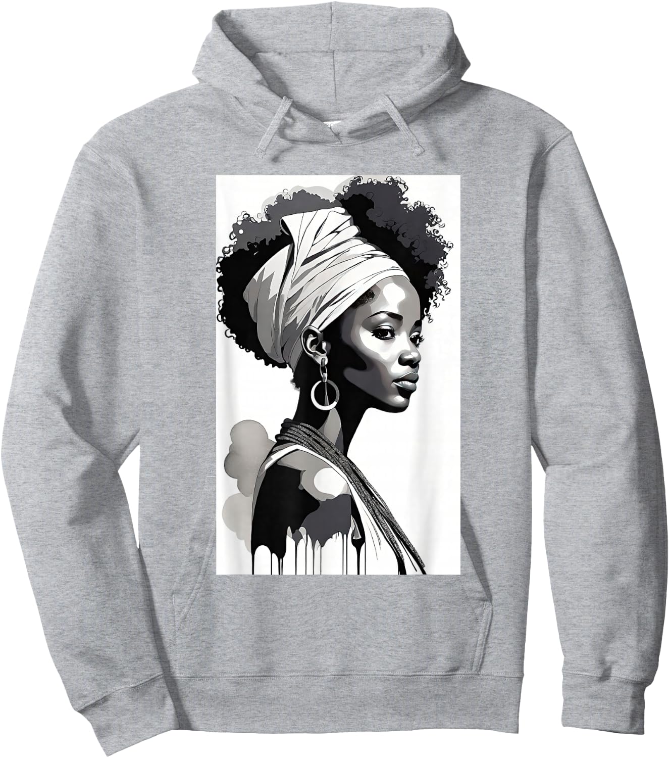 Afro Women Artwork African Women Graphic Hoodie - Hoodie | Ash