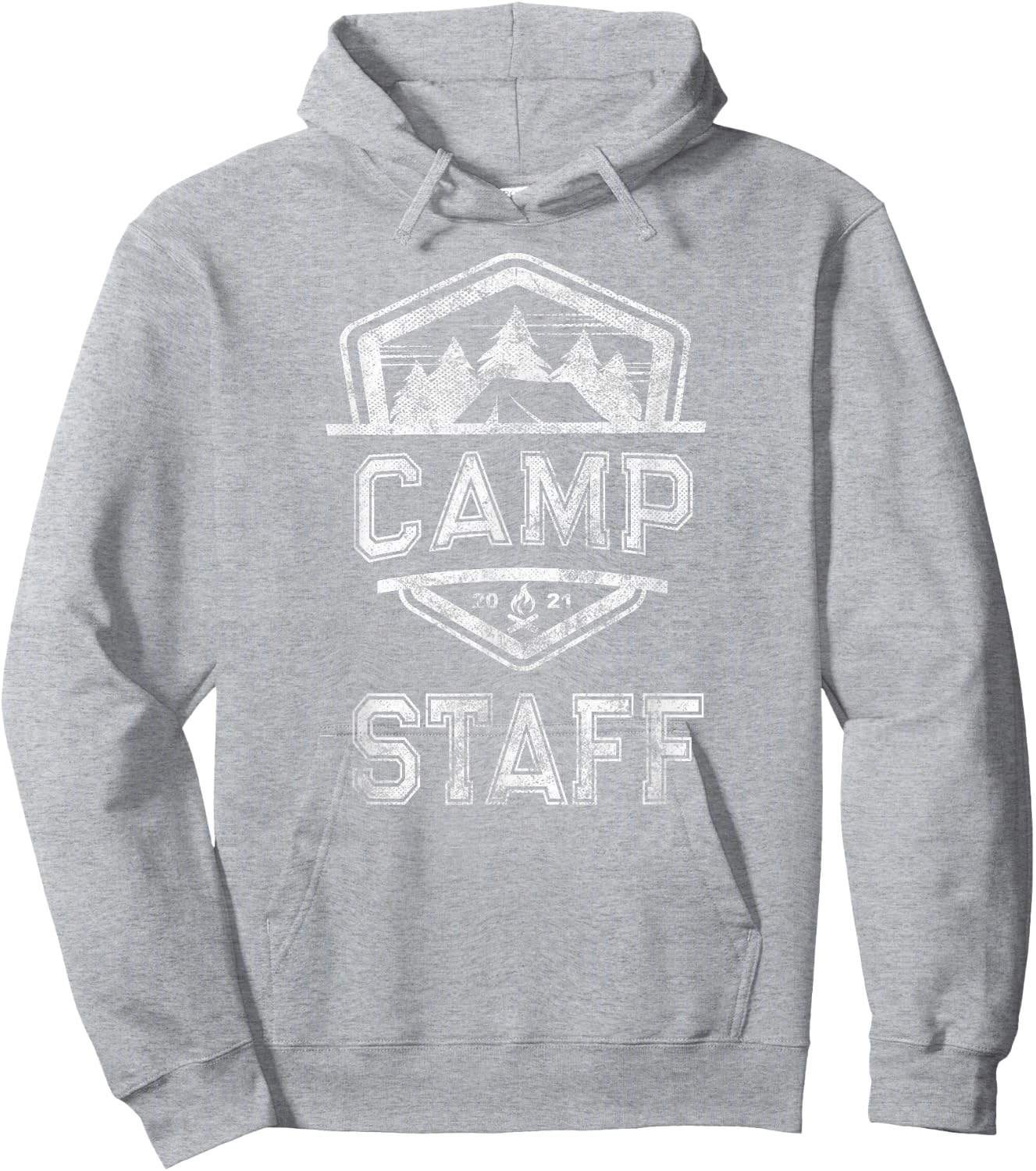 Vintage CAMP STAFF Campground Crew Camping Host Nurse.Orange Hoodie - Hoodie | Ash