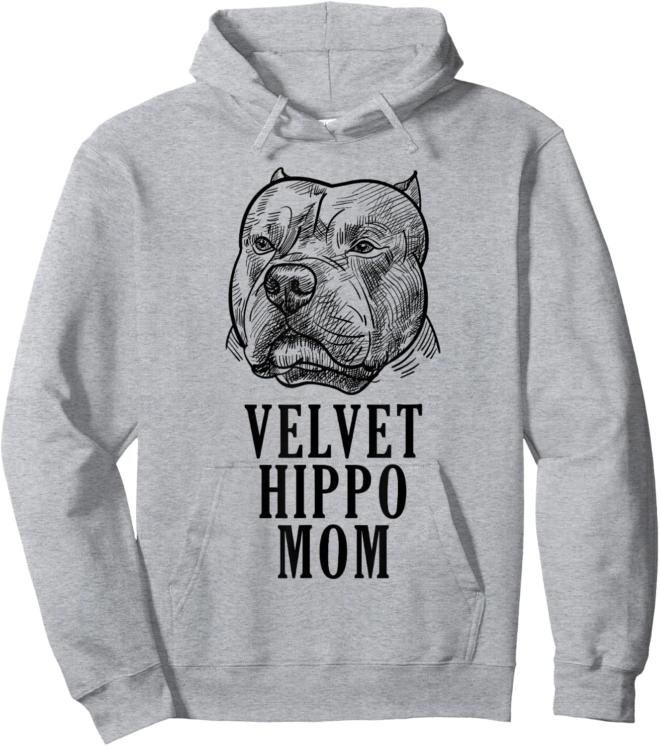 Velvet Hippo Mom Pitbull Dog Owner American Bully Pitbull Hoodie - Hoodie | Ash