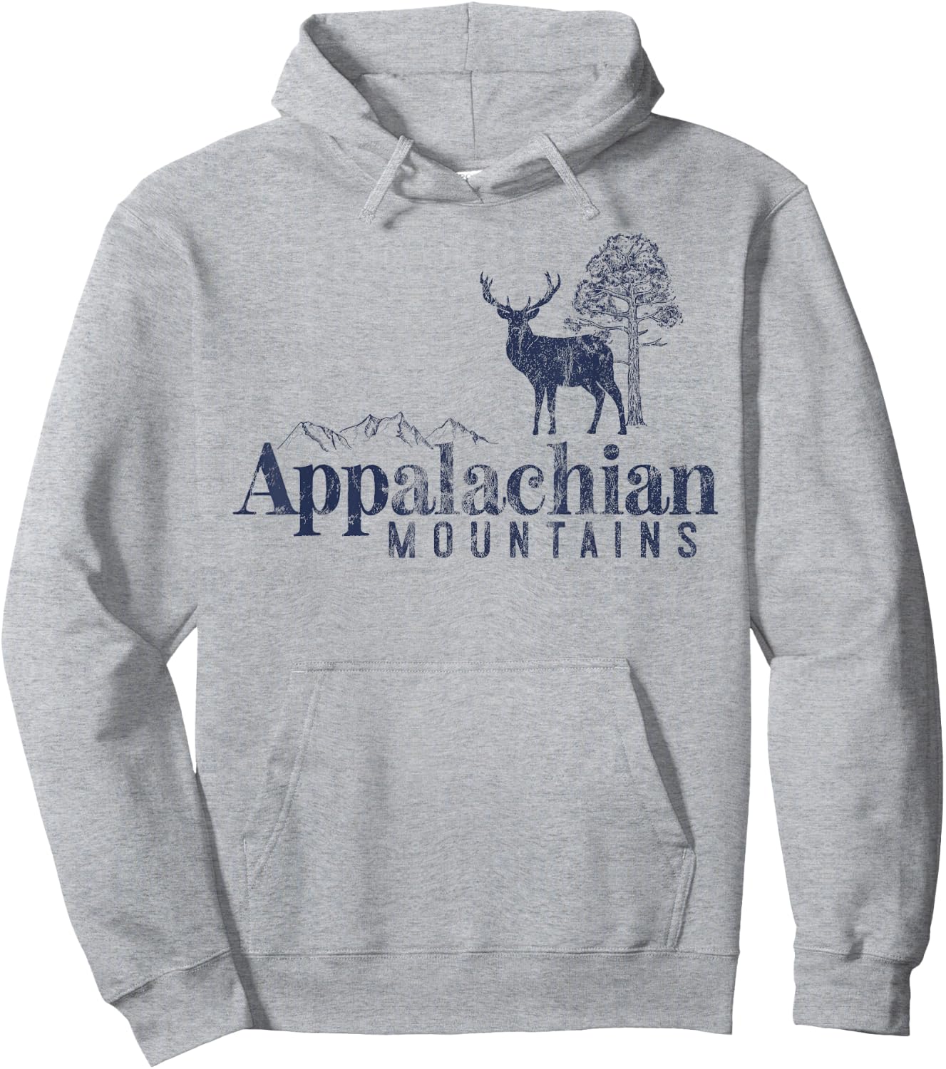 Appalachian Mountains Vintage Retro Style Men Women Outdoors Hoodie - Hoodie | Ash