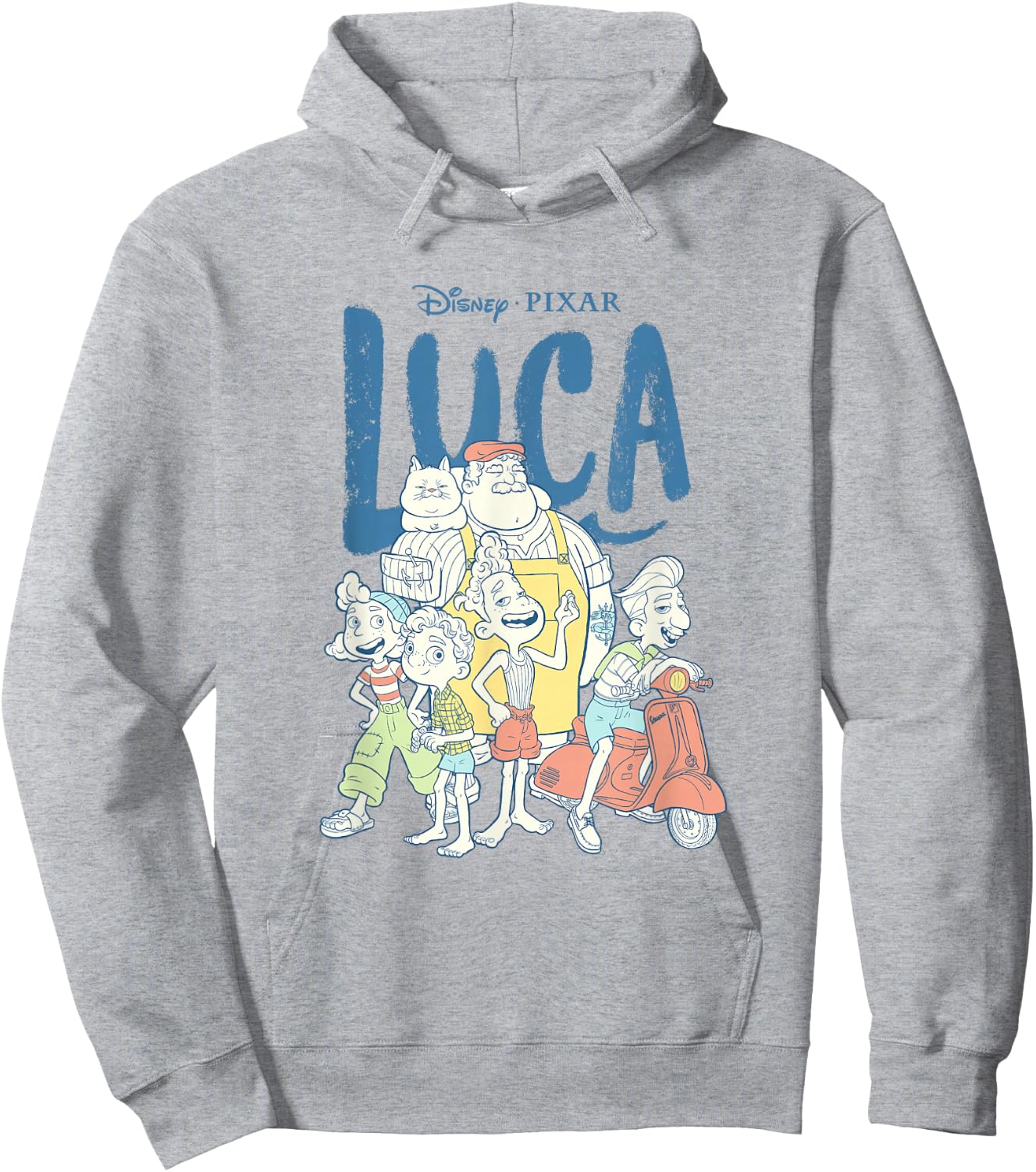 Disney Pixar Luca Group Shot Logo Hoodie - Hoodie | Ash