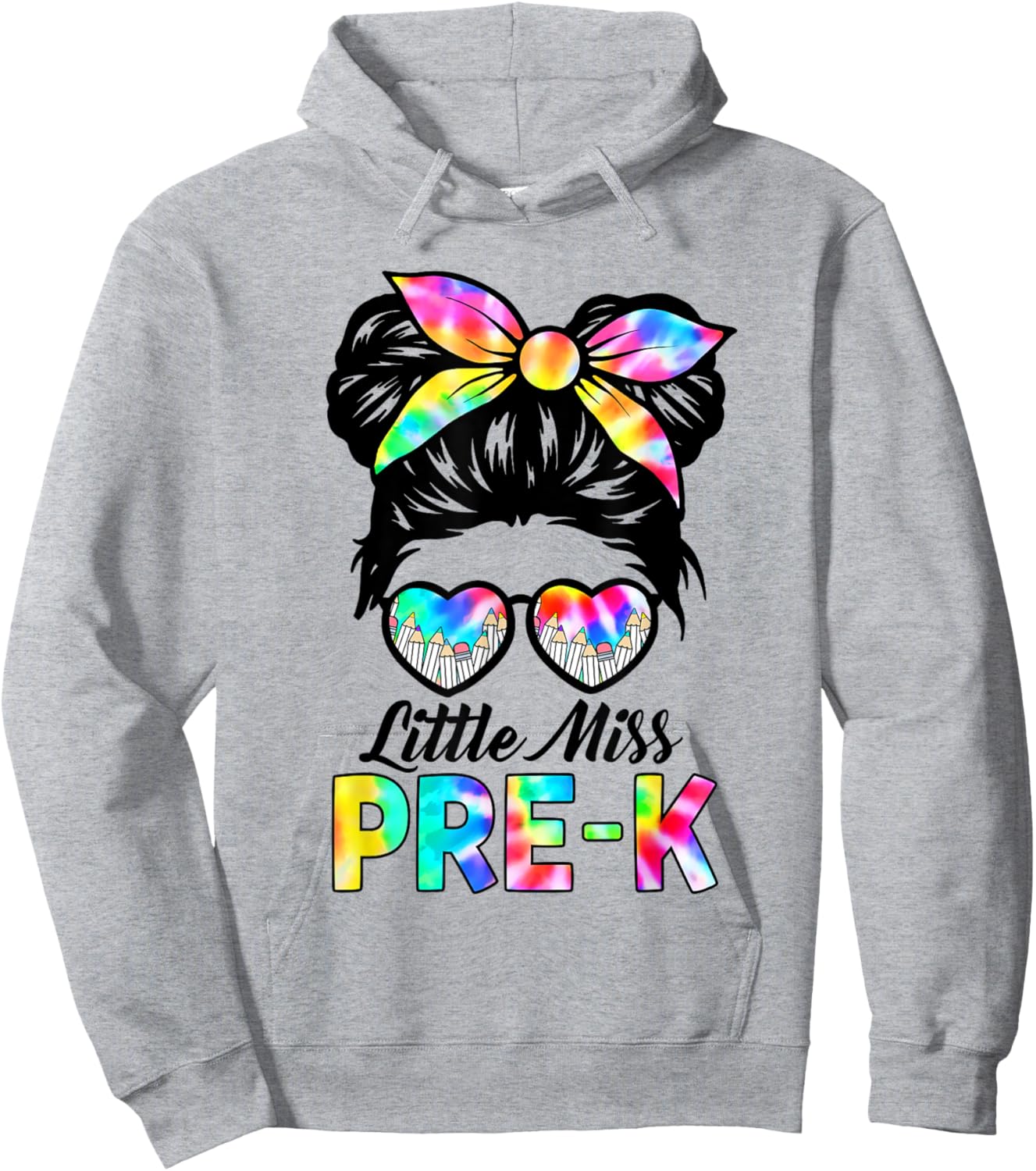 Little Miss PRE-K 1st Day Back To School Preschool Girls Kid Hoodie - Hoodie | Ash