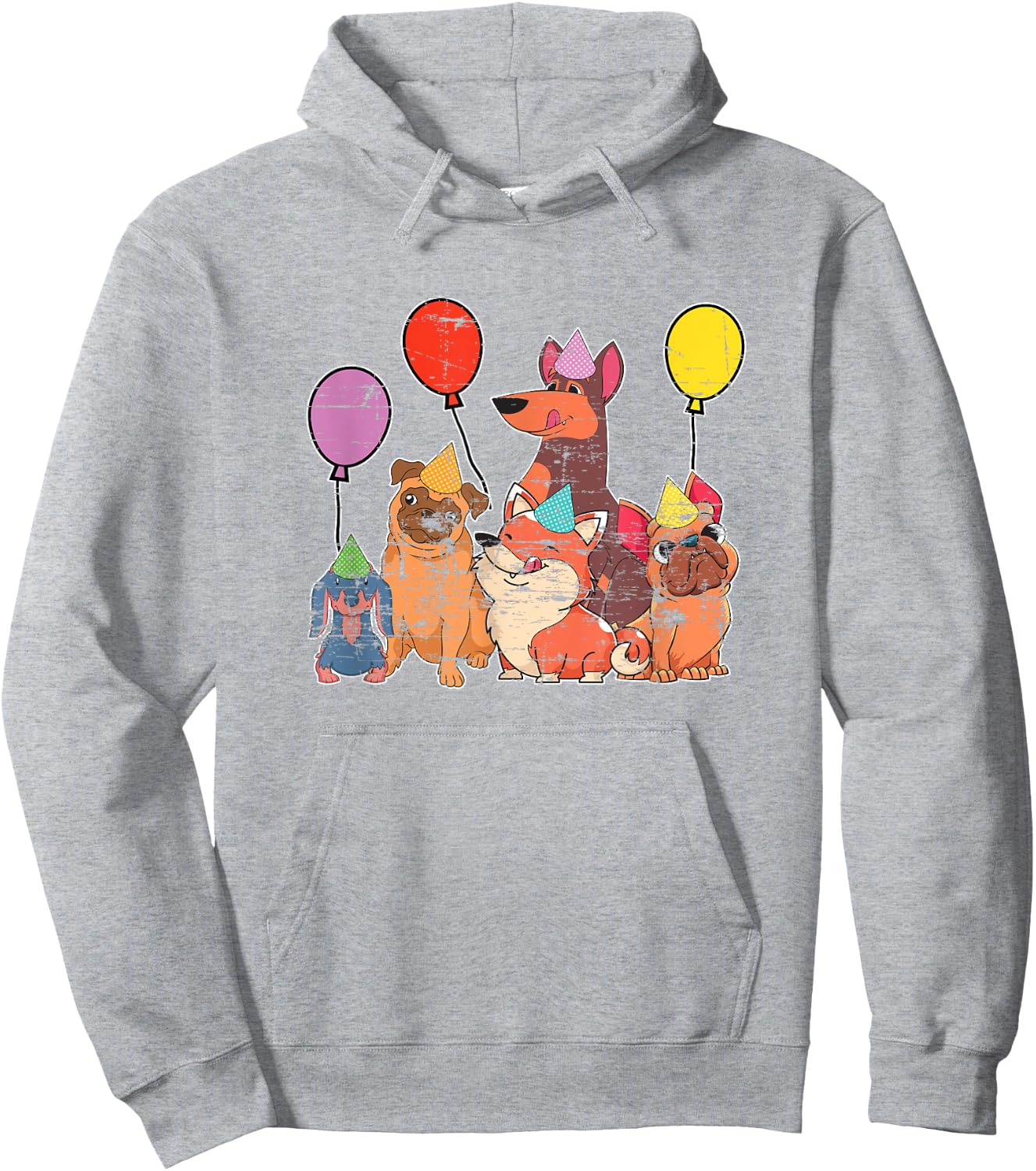 Cute Dog Owner Birthday Animal Kids Celebration Party Dog Hoodie - Hoodie | Ash