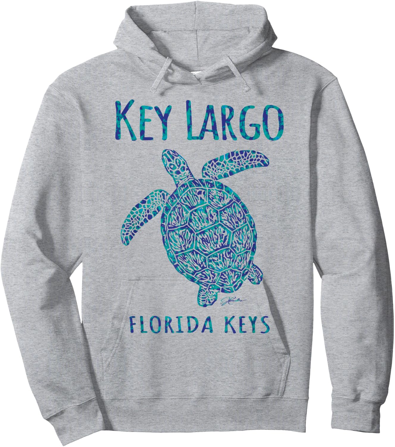 JCombs: Key Largo, FL, Sea Turtle, Beach Men Women Kids Hoodie - Hoodie | Ash