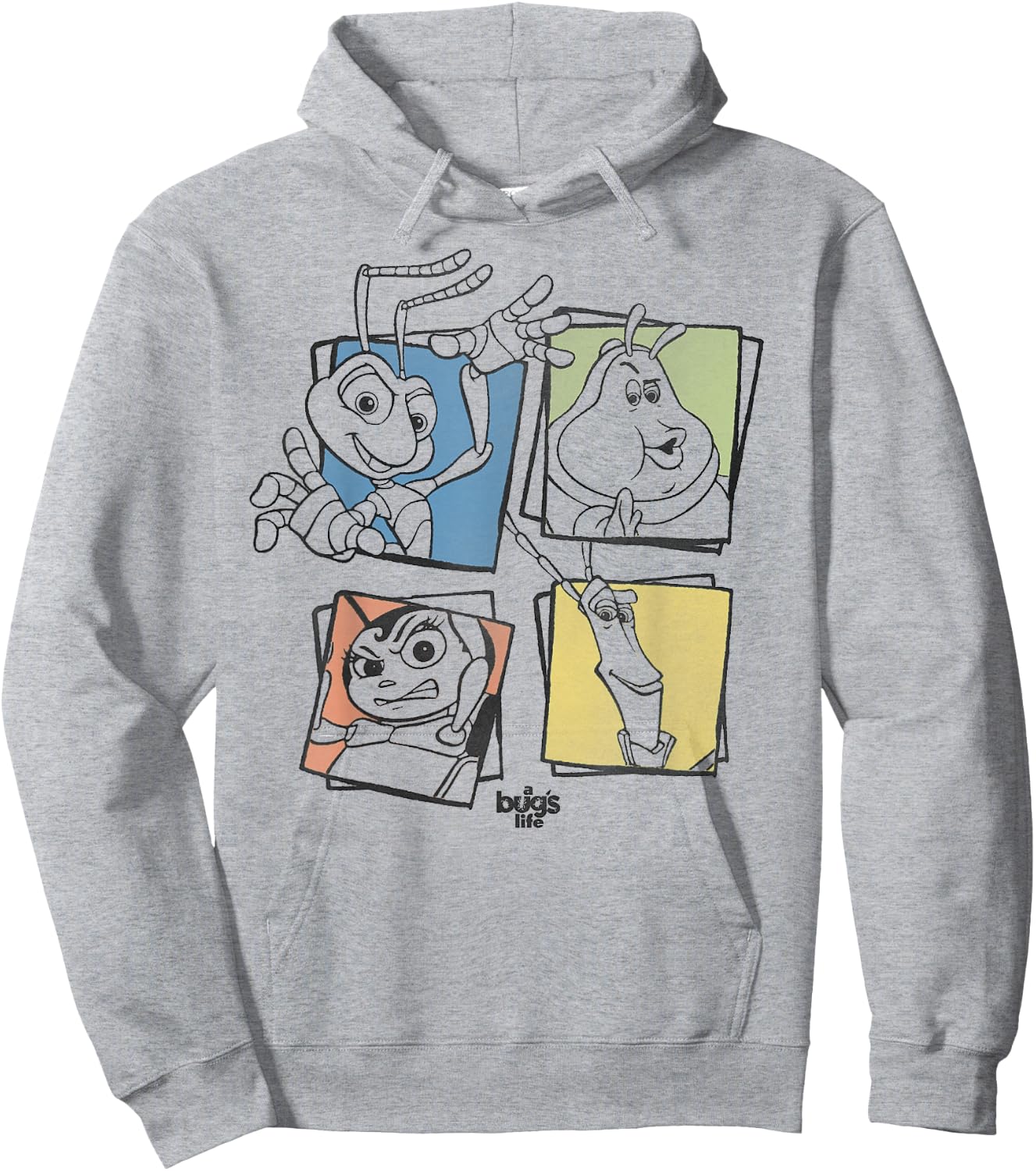 Disney Pixar A Bug's Life Group Shot Box Up Hoodie - Hoodie | Ash