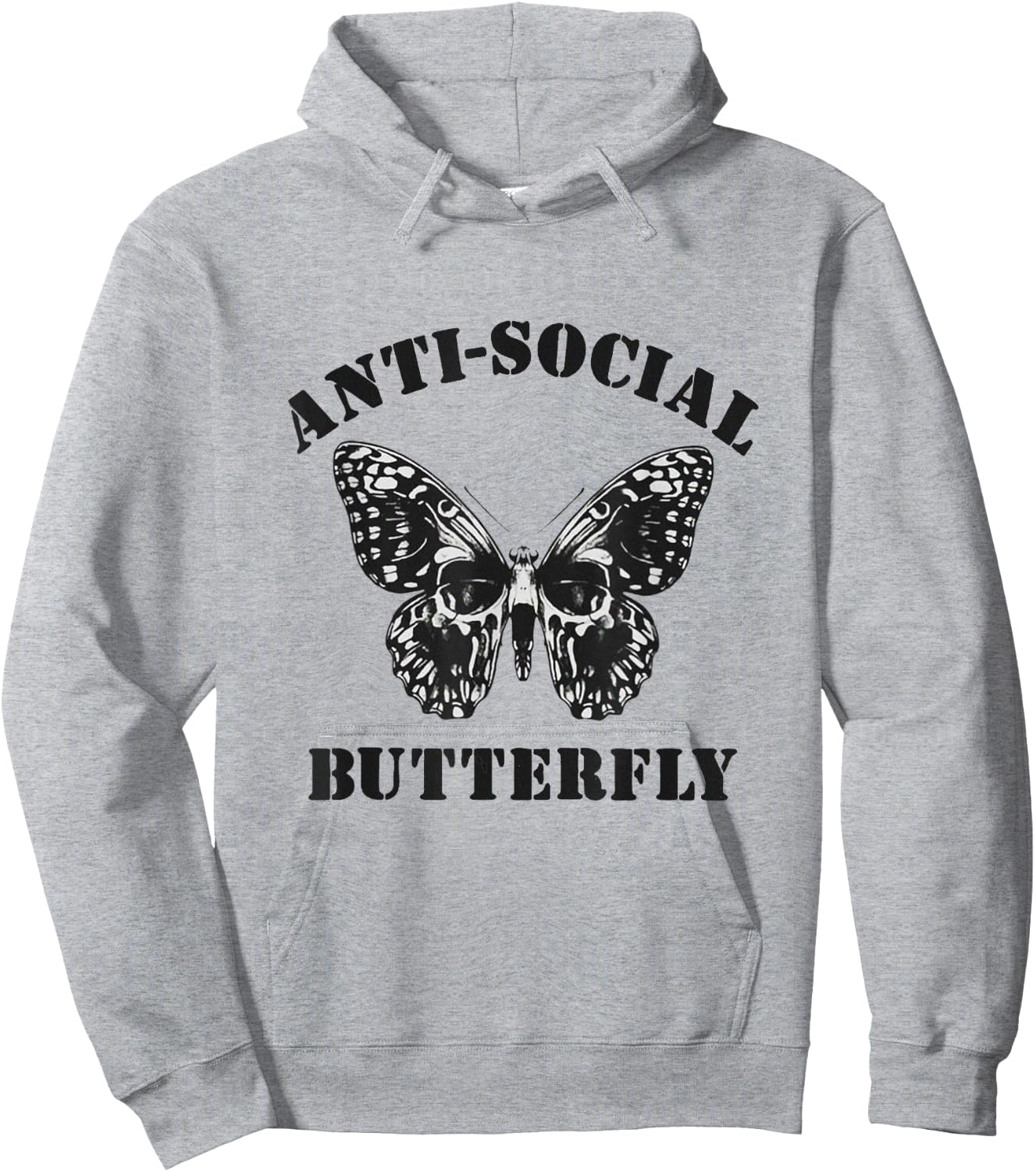 Anti Social Butterfly Anti-Social Hoodie - Hoodie | Ash
