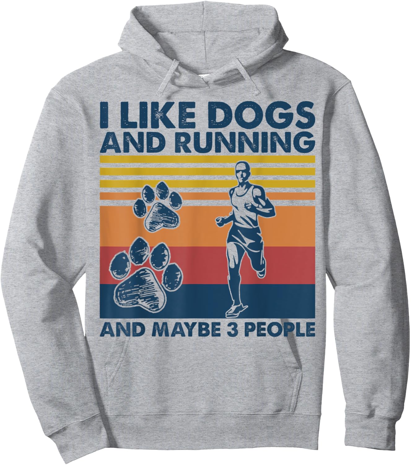 I Like Dogs And Running And Maybe 3 People Vintage Hoodie - Hoodie | Ash