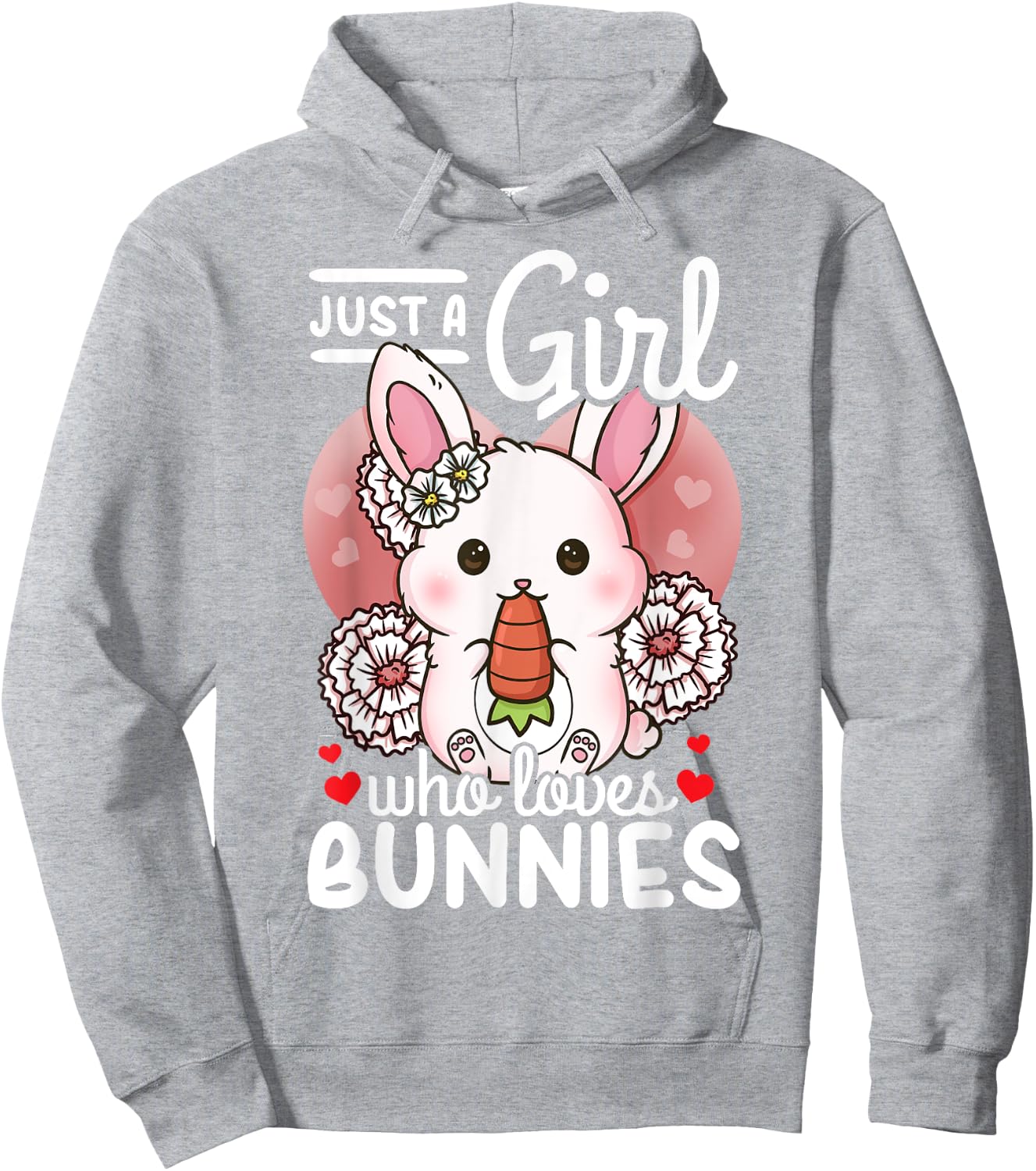 Bunny Rabbit Just a Girl Who Loves Bunnies Hoodie - Hoodie | Ash
