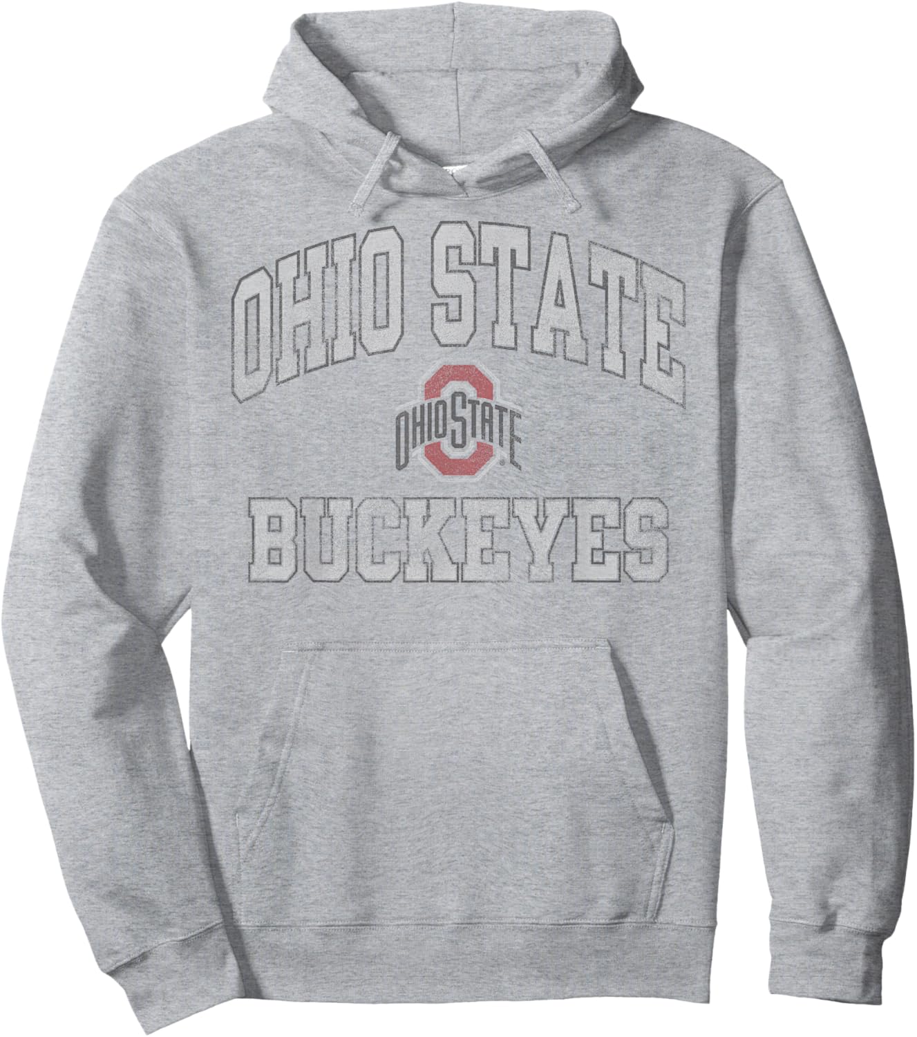 Ohio State Buckeyes Vintage Worn Gray Officially Licensed Hoodie - Hoodie | Ash