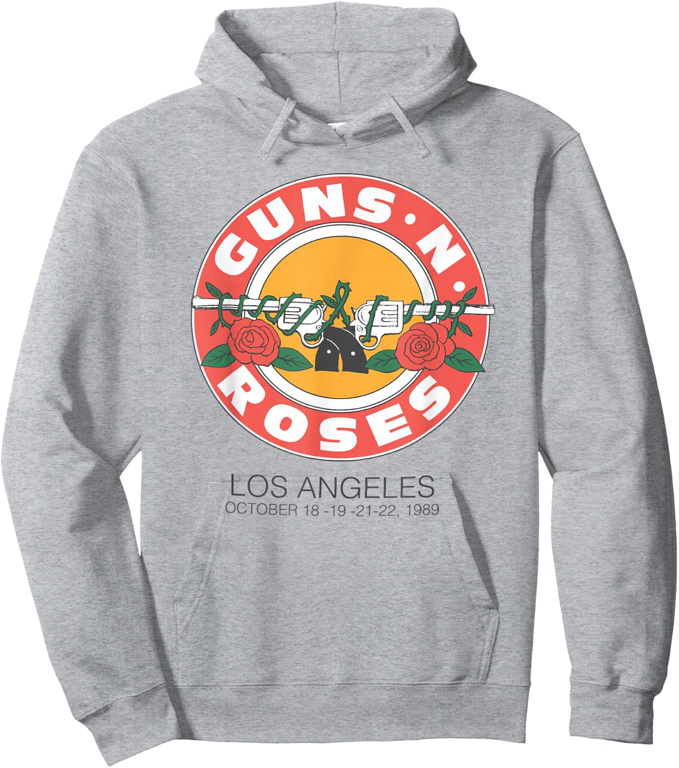 Official Guns N’ Roses 1989 Bullet Seal LA Hoodie - Hoodie | Ash