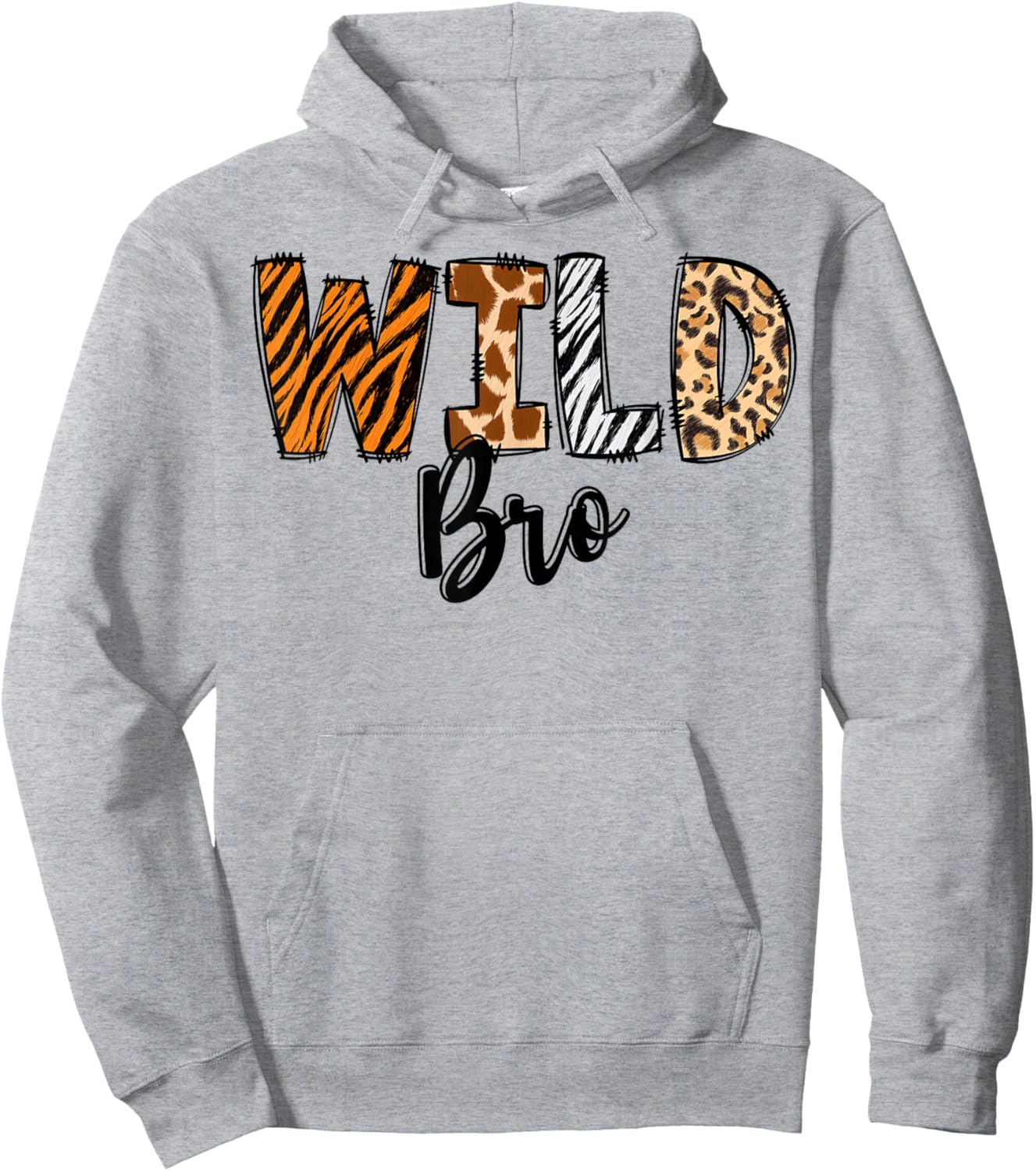 Wild Bro Zoo Born Two Be Wild B-day Safari Jungle Animal Hoodie - Hoodie | Ash
