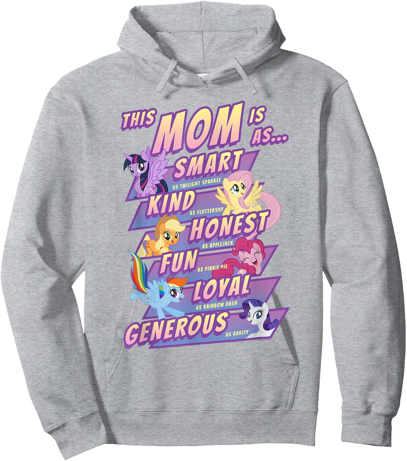 My Little Pony Mother's Day Group Shot This Mom Is Hoodie - Hoodie | Ash