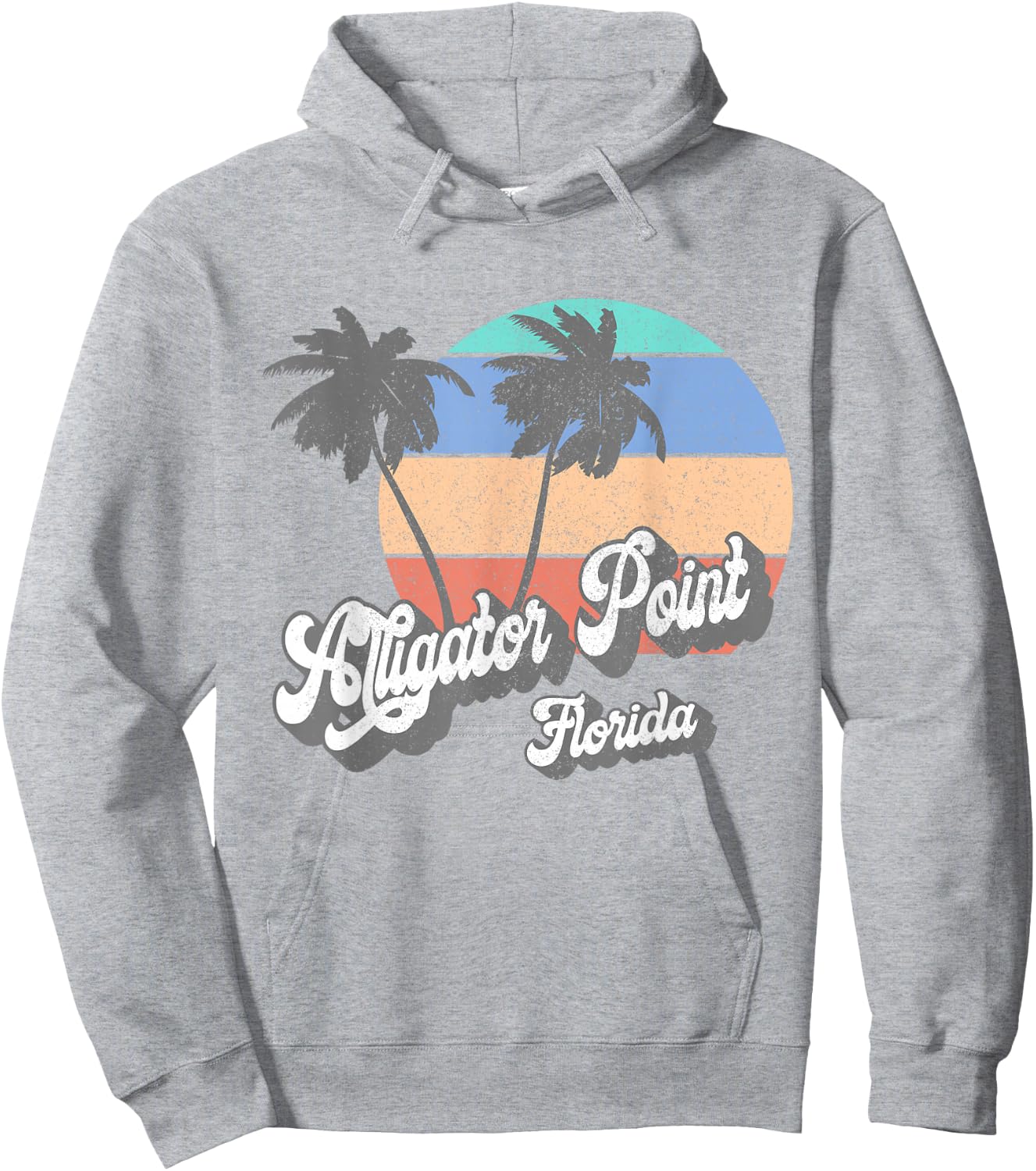 Retro Alligator Point Florida FL Vintage Beach Surf Hoodie - Hoodie | Ash