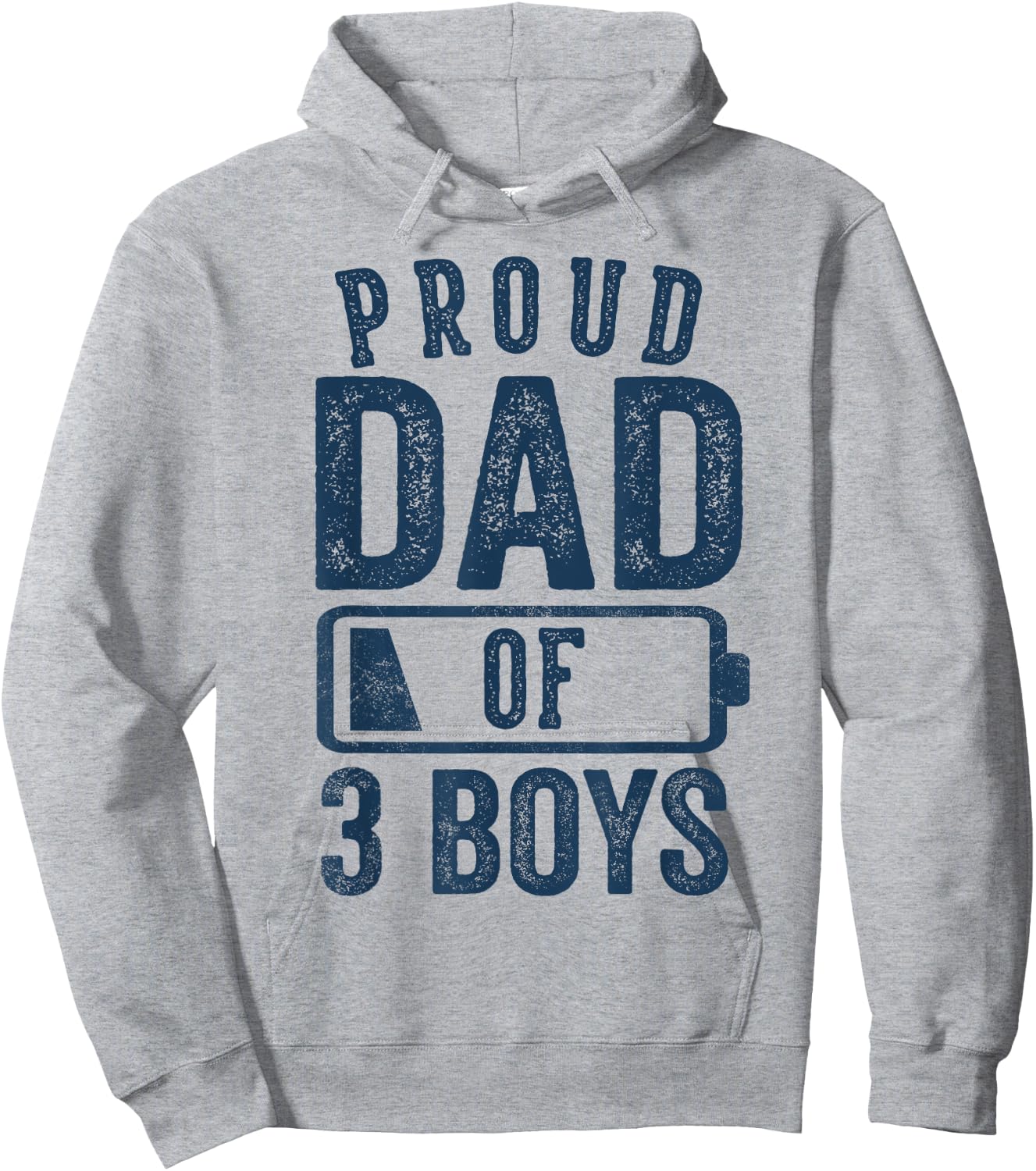 Proud Dad of 3 Boys Gifts Daddy of Three Sons Hoodie - Hoodie | Ash