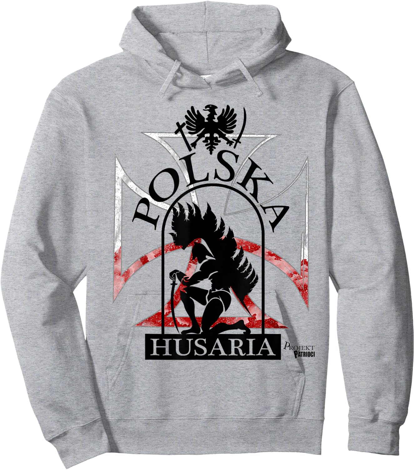 Polska Husaria Polish Hussar Winged Warrior Husaria Hoodie - Hoodie | Ash