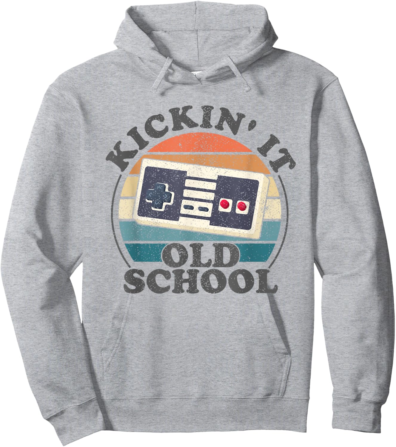 Kickin It Old School Retro 80s Video Game Gaming Gamer Gift Hoodie - Hoodie | Ash