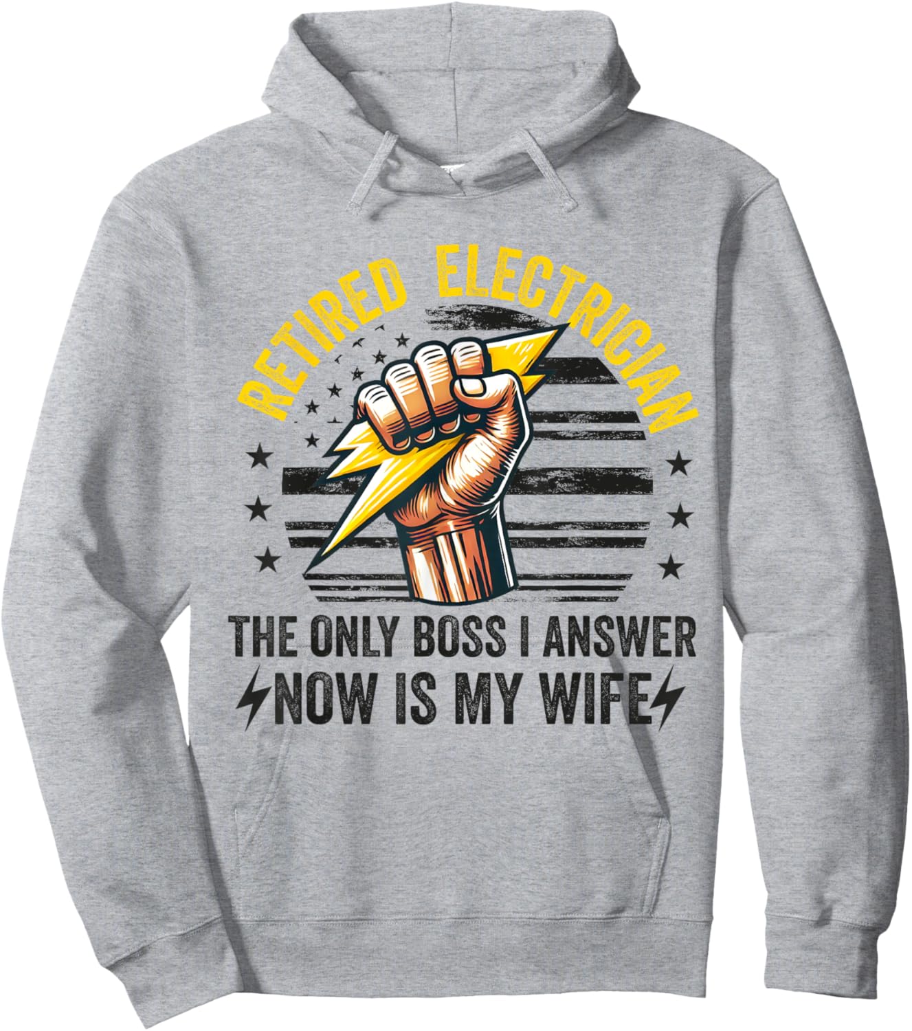 Retired Electrician Retiring Electrical Engineer Retirement Hoodie - Hoodie | Ash