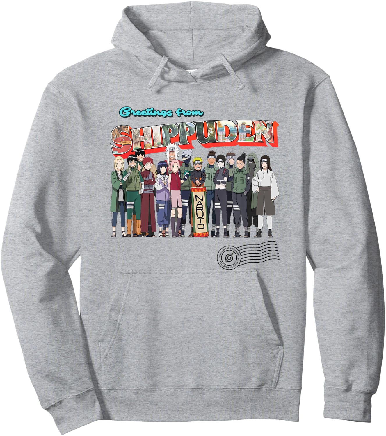 Naruto Shippuden Greetings Hidden Leaf Destination Anime Hoodie - Hoodie | Ash