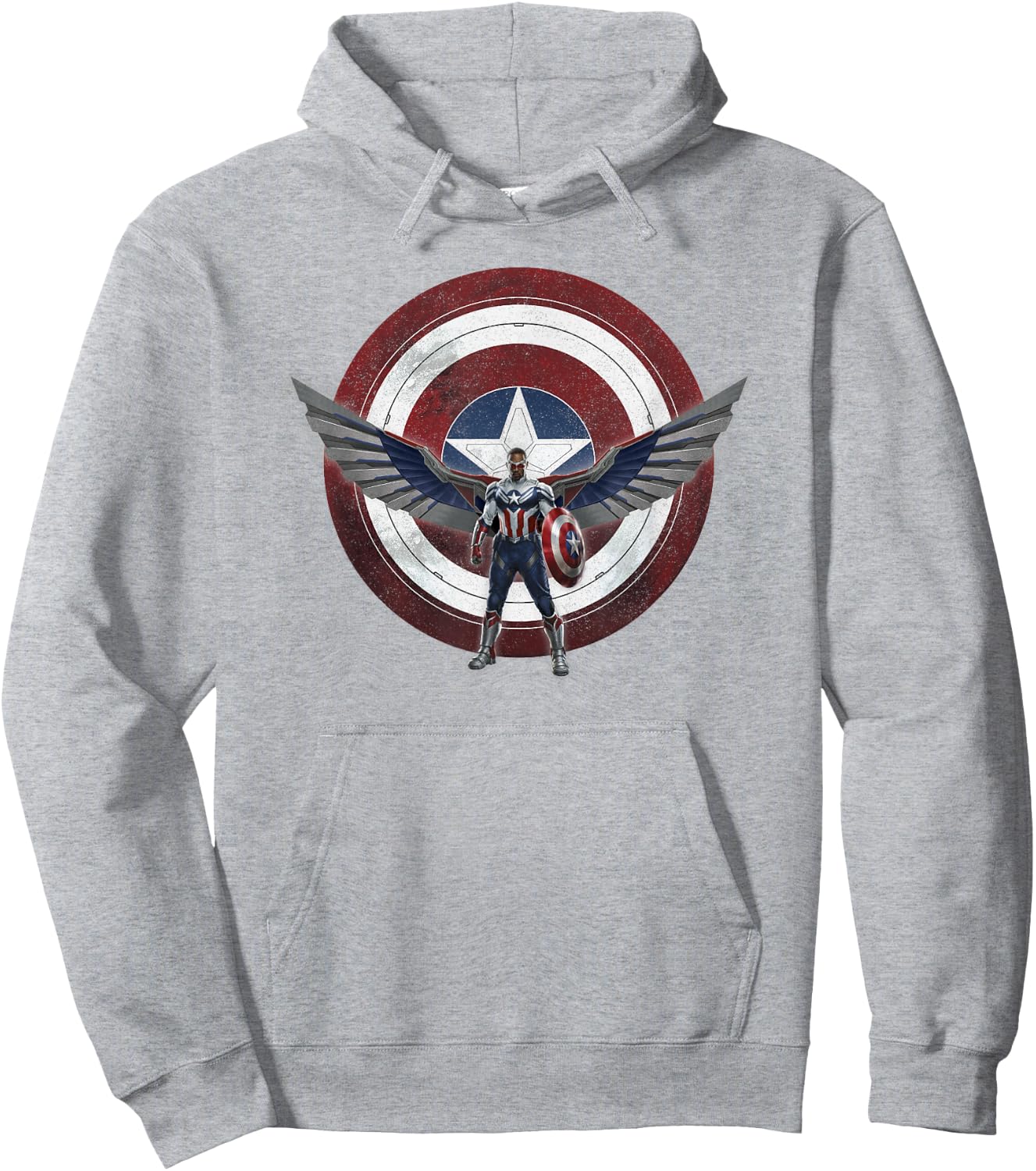 Marvel Falcon Winter Soldier Captain America Shield Wings Hoodie - Hoodie | Ash