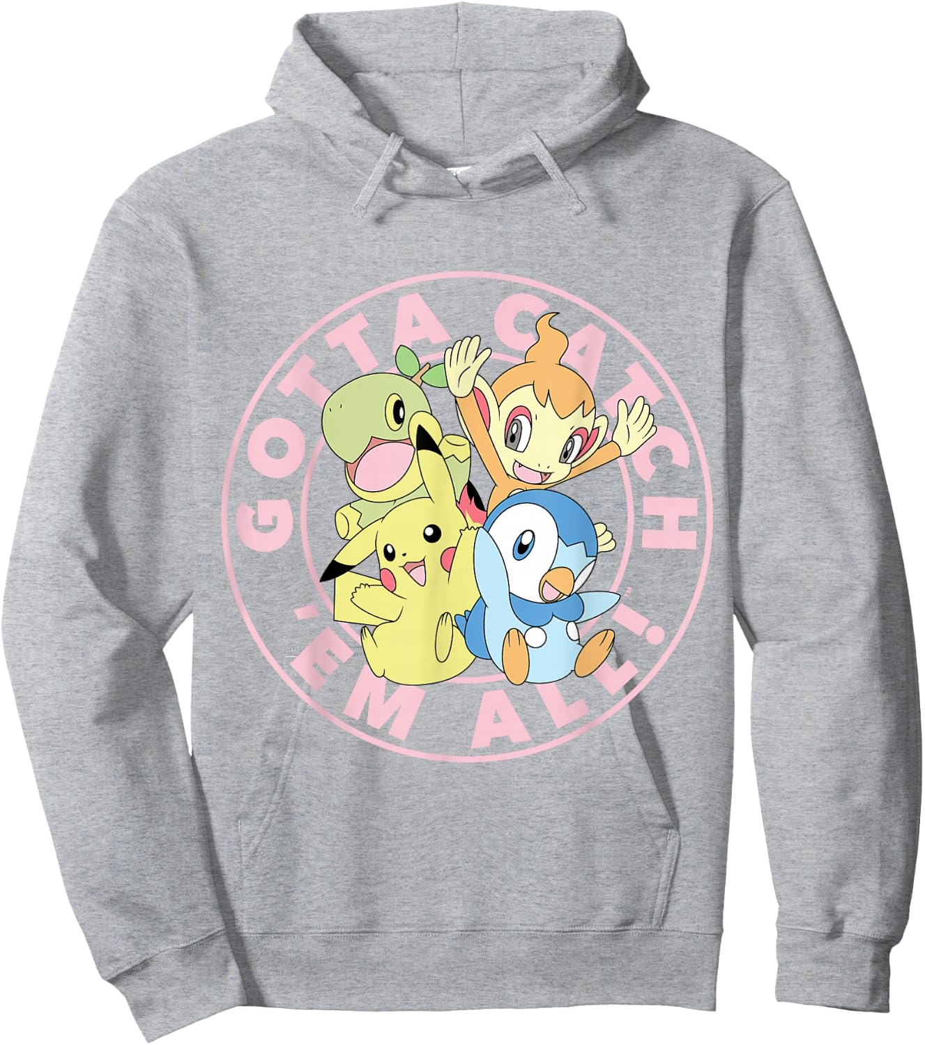 Pokémon - Gotta Catch Em All Pikachu Piplup Chimchar Turtwig Hoodie - Hoodie | Ash