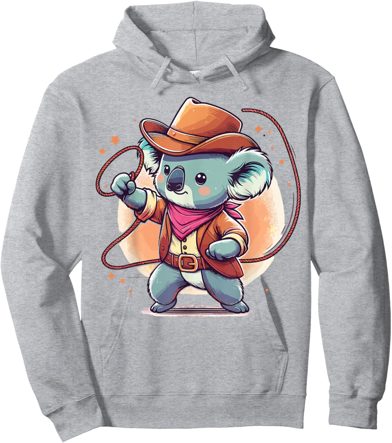 Western Rodeo Cowboy Hat Koala Texas Animals Hoodie - Hoodie | Ash