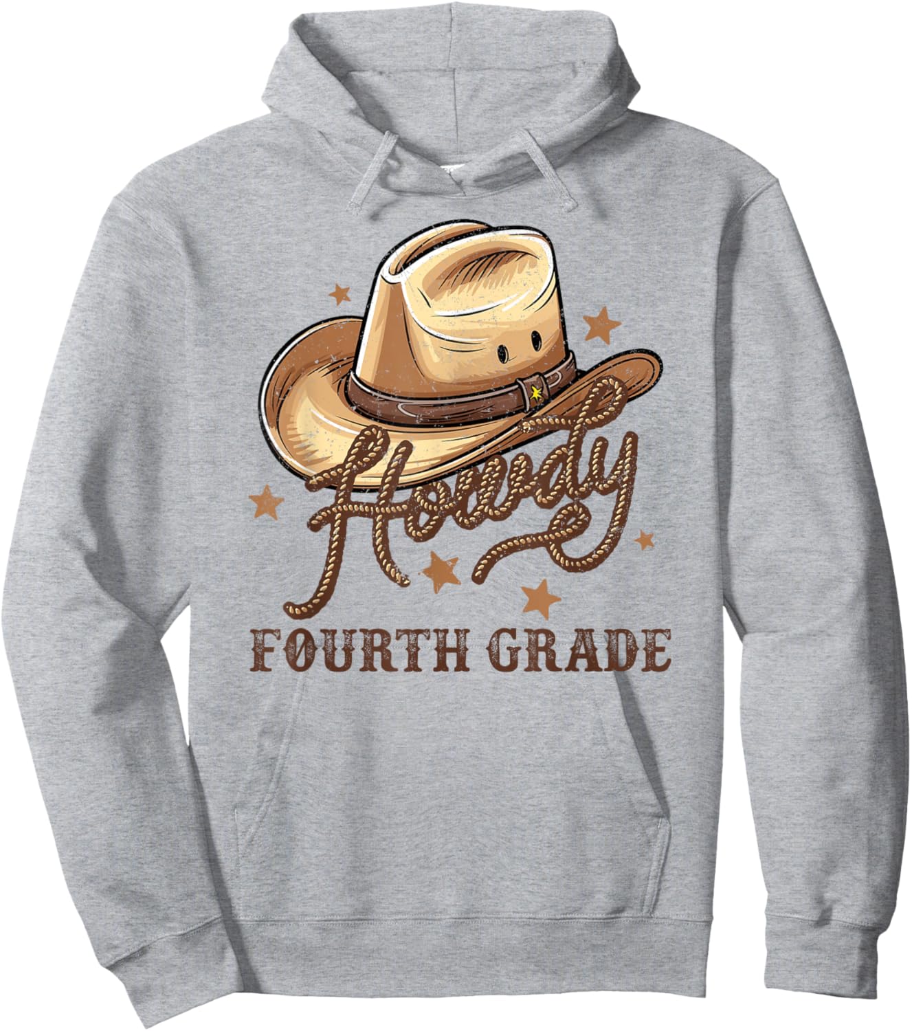 4th Grade Teacher Rodeo Country Western Howdy Fourth Grade Hoodie - Hoodie | Ash