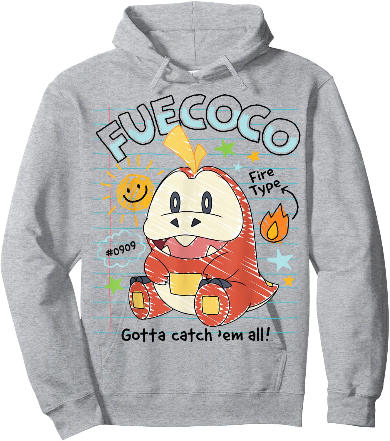 Pokémon - Fuecoco Gotta Catch 'Em All Fire Type #0909 Hoodie - Hoodie | Ash