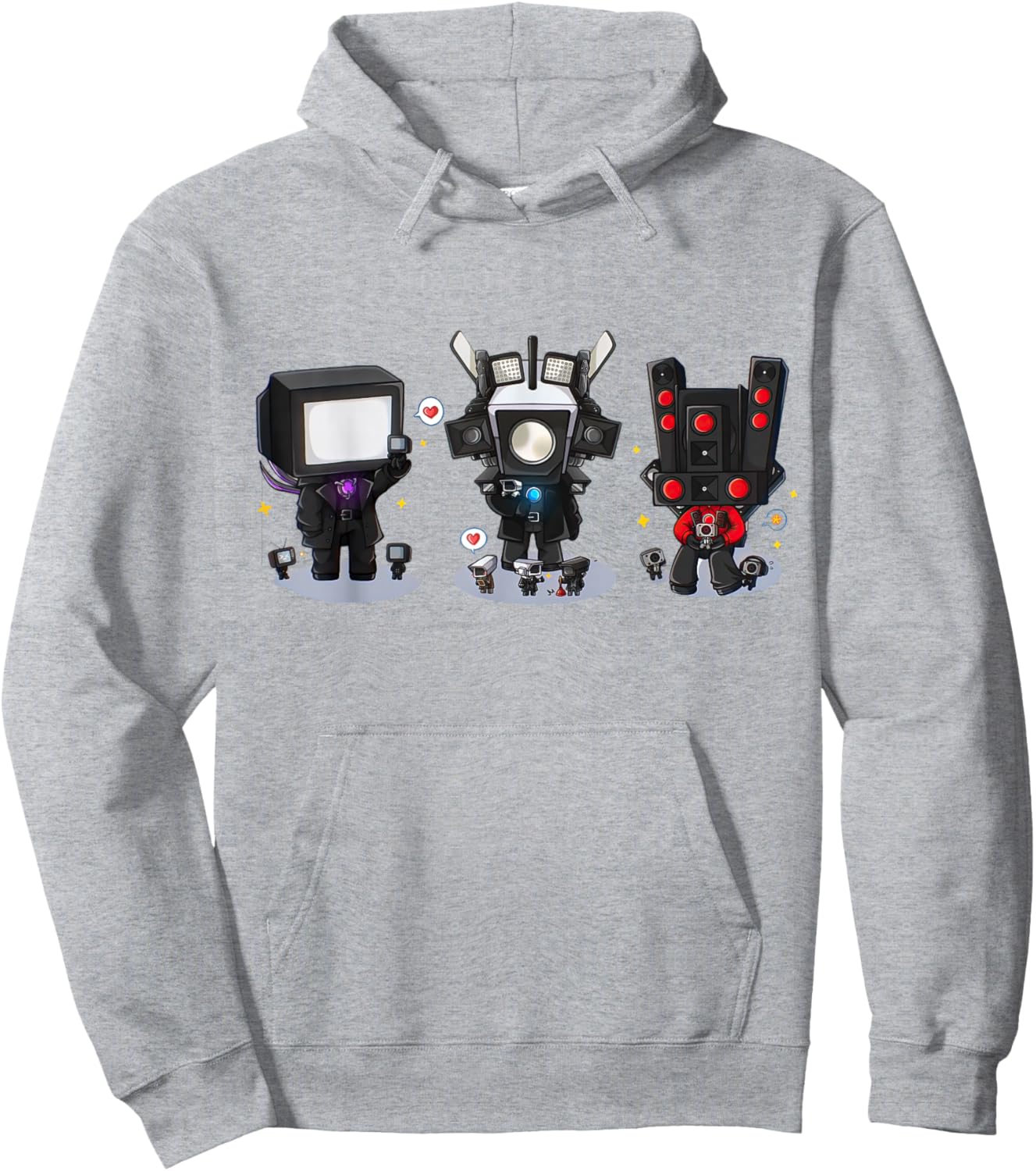 Skibidi Toilet Speakerman Cameraman, Toilet ,Tvman Hoodie - Hoodie | Ash