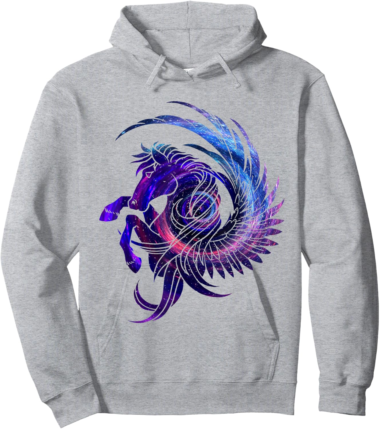Mystical Pegasus starry sky Hoodie - Hoodie | Ash