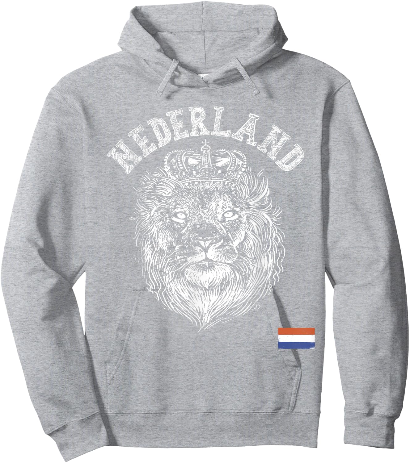 Nederland Reto Netherlands Lion Holland Dutch Men and Women Hoodie - Hoodie | Ash