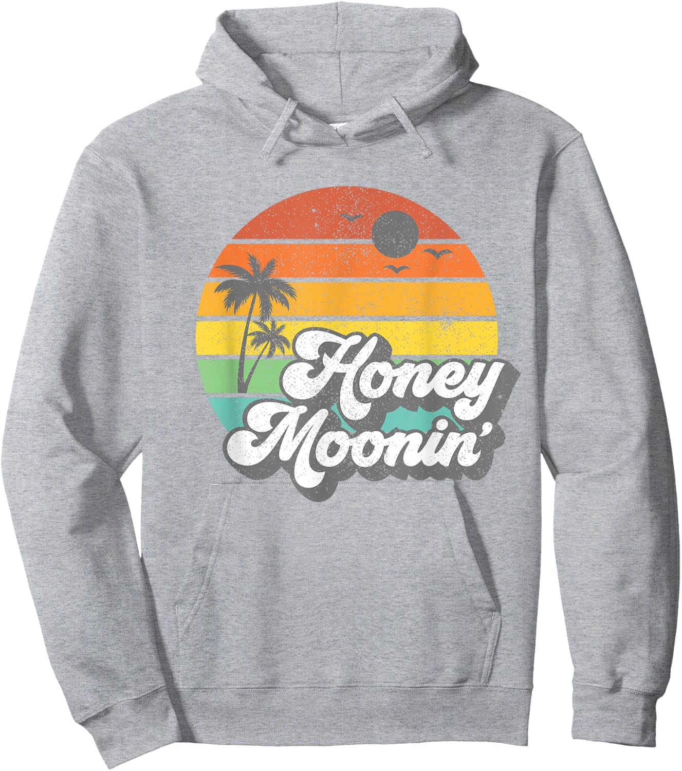 Honey Moonin Beach Honeymoon Vacation Men Women Couples Gift Hoodie - Hoodie | Ash