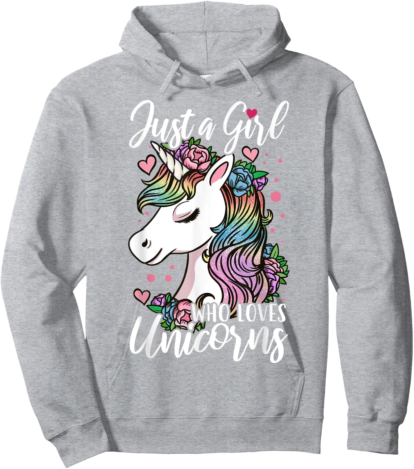 Unicorn Just a Girl Who Loves Unicorns Hoodie - Hoodie | Ash