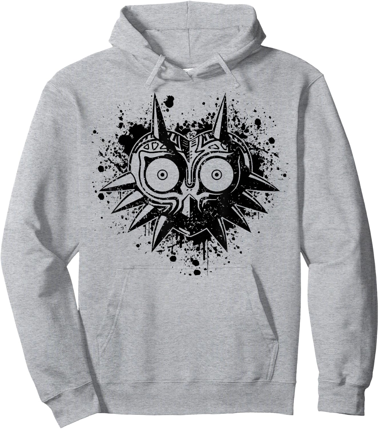 The Legend of Zelda Majora's Mask Splatter Portrait Hoodie - Hoodie | Ash