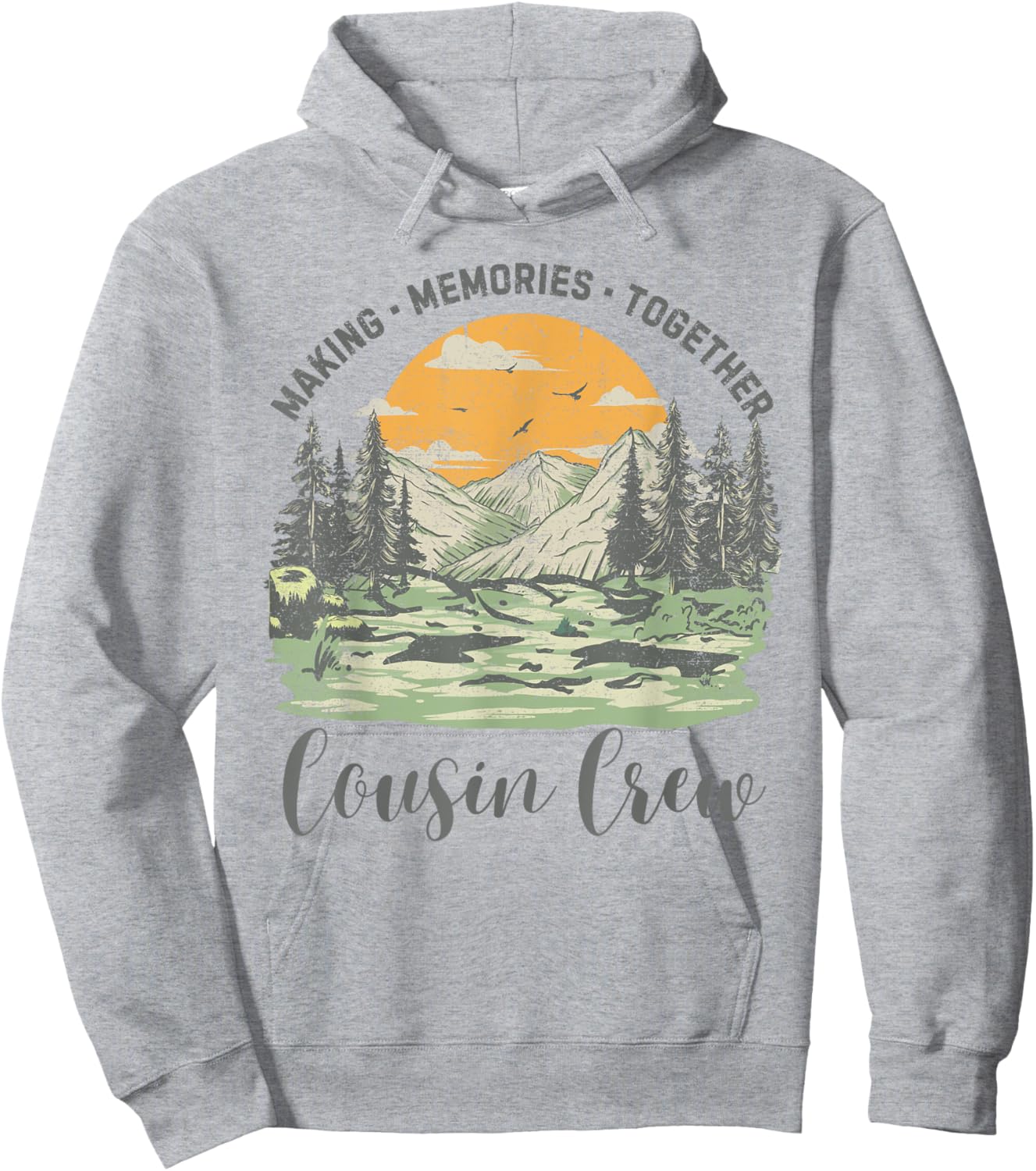 Cousin Crew Adventure Family Camping Vacation 2024 Men Women Hoodie - Hoodie | Ash