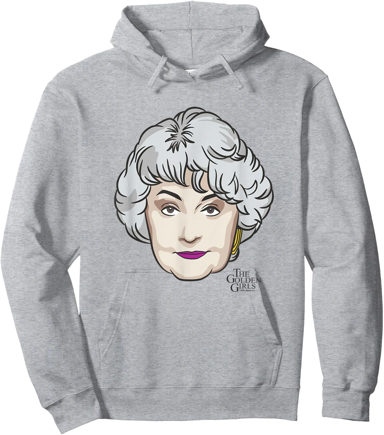 The Golden Girls Iconic Dorothy Animated Big Face Portrait Hoodie - Hoodie | Ash
