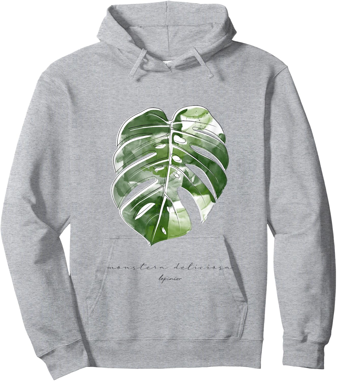 New Variegata Window Plant Monstera Deliciosa Tropical Leaf Hoodie - Hoodie | Ash
