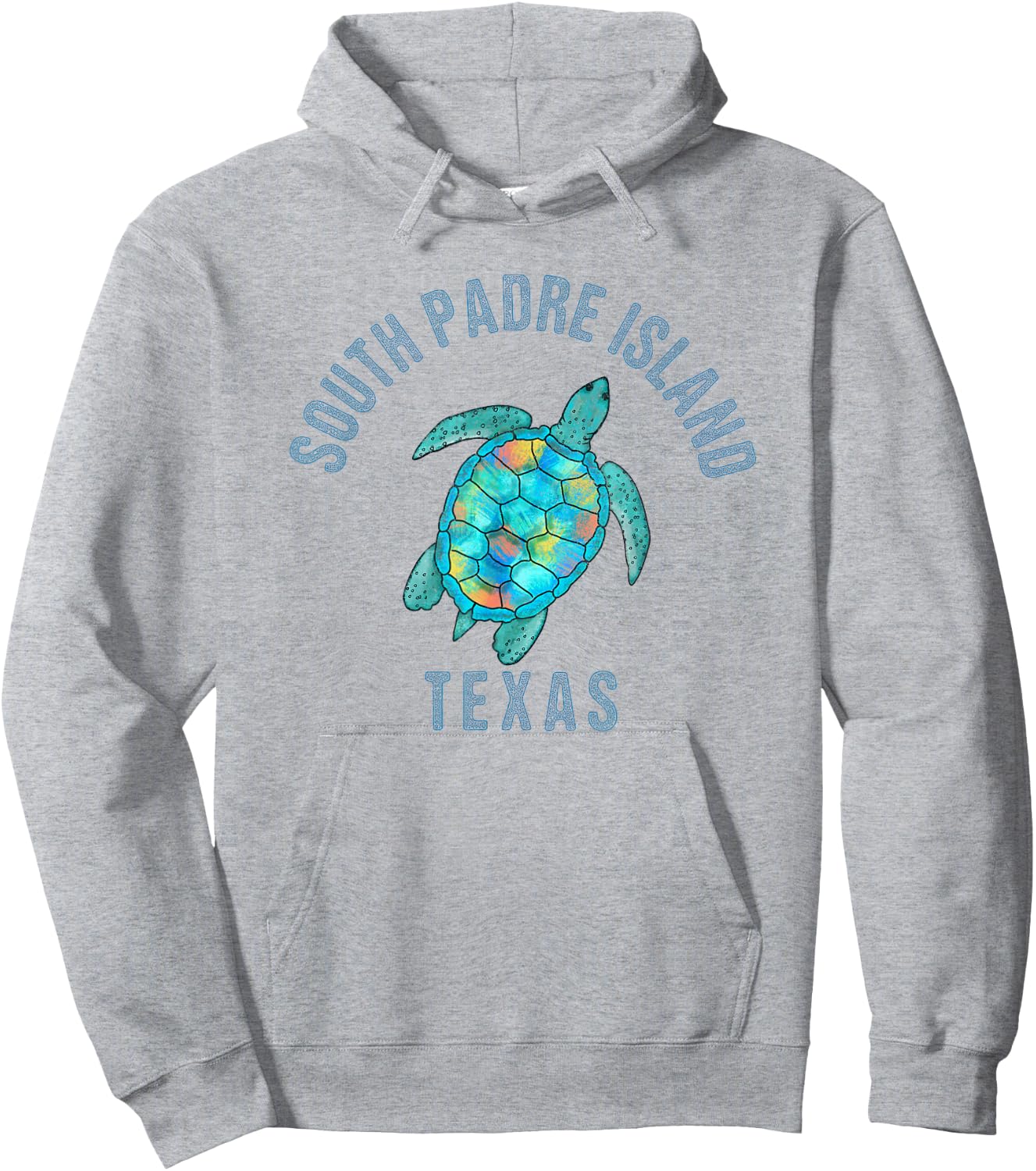 South Padre Island Beach Design / Sea Turtle Illustration Hoodie - Hoodie | Ash