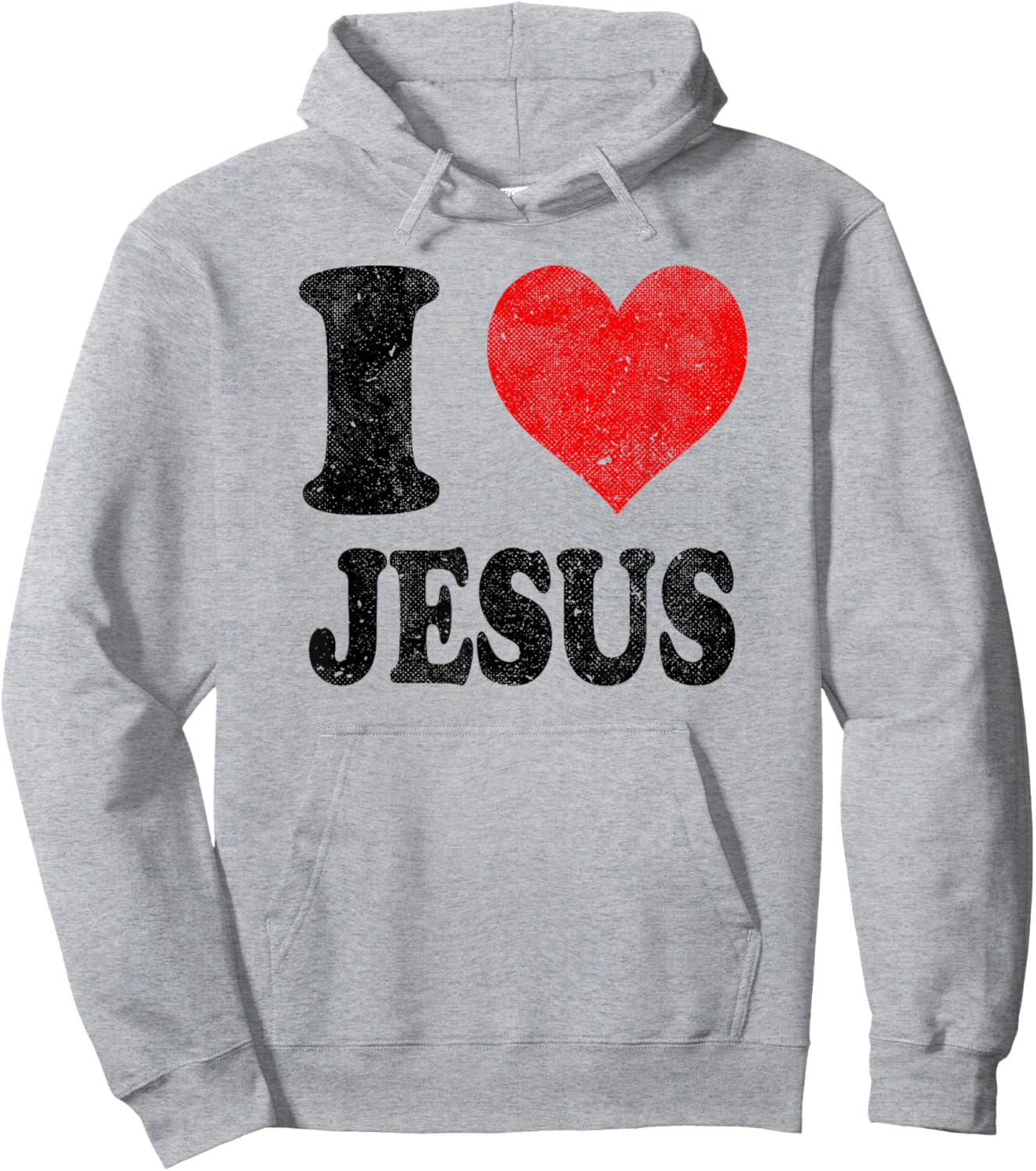 I Love Jesus Vintage Hoodie - Hoodie | Ash