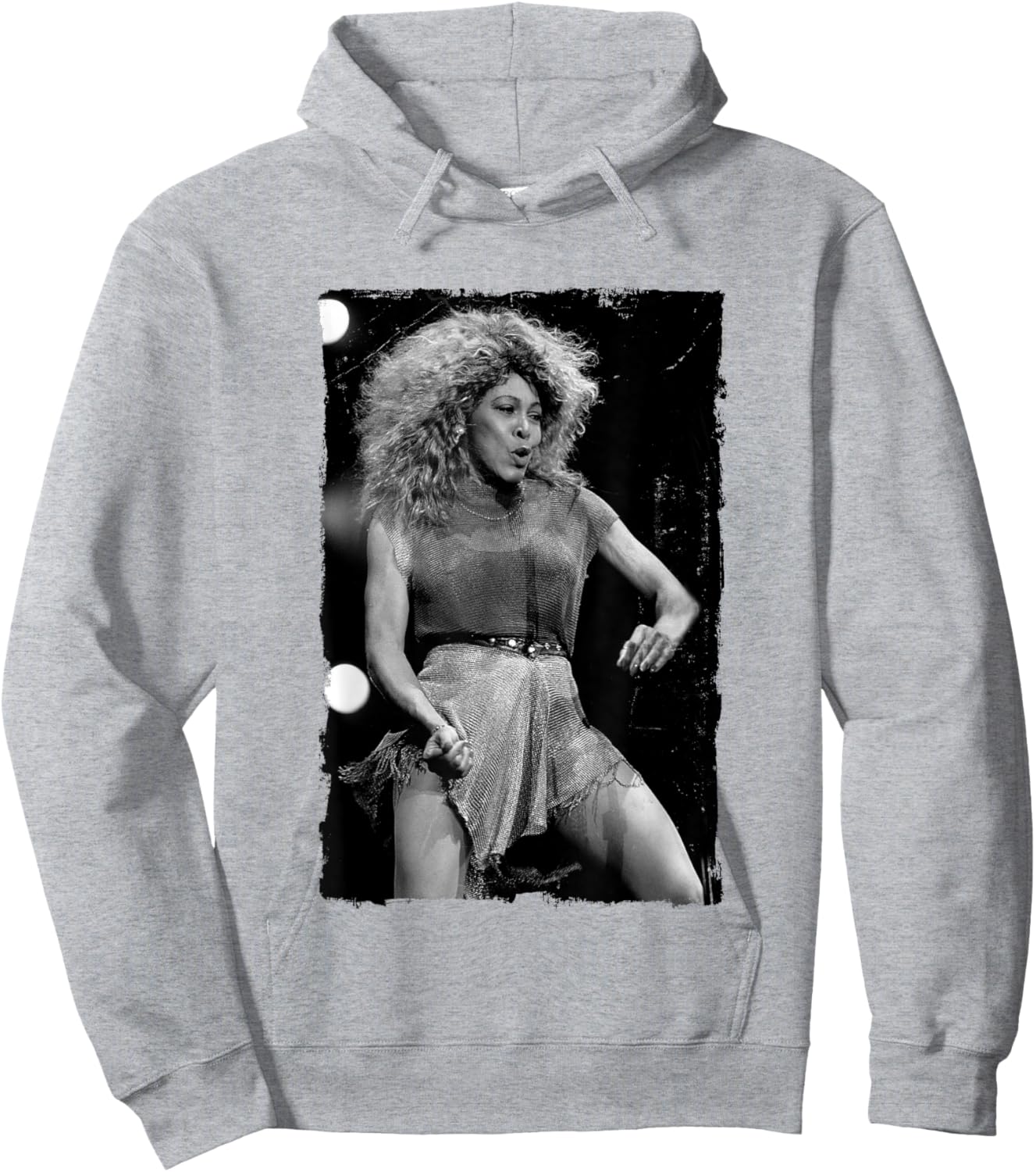 Tina Turner Live On Stage Distress Edge by Stephen Wright Hoodie - Hoodie | Ash