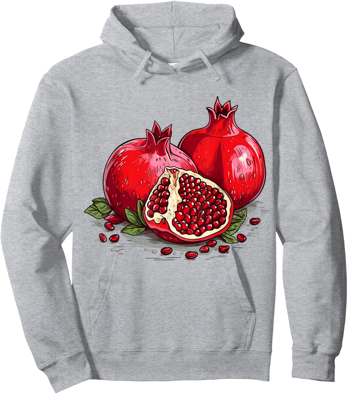 Retro Style Pomegranate Hoodie - Hoodie | Ash