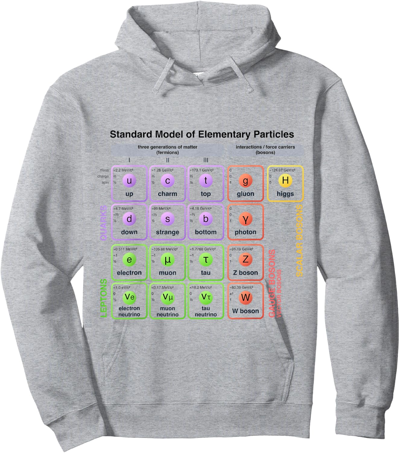 Physics - Standard Model of Elementary Particles - Physicist Hoodie - Hoodie | Ash