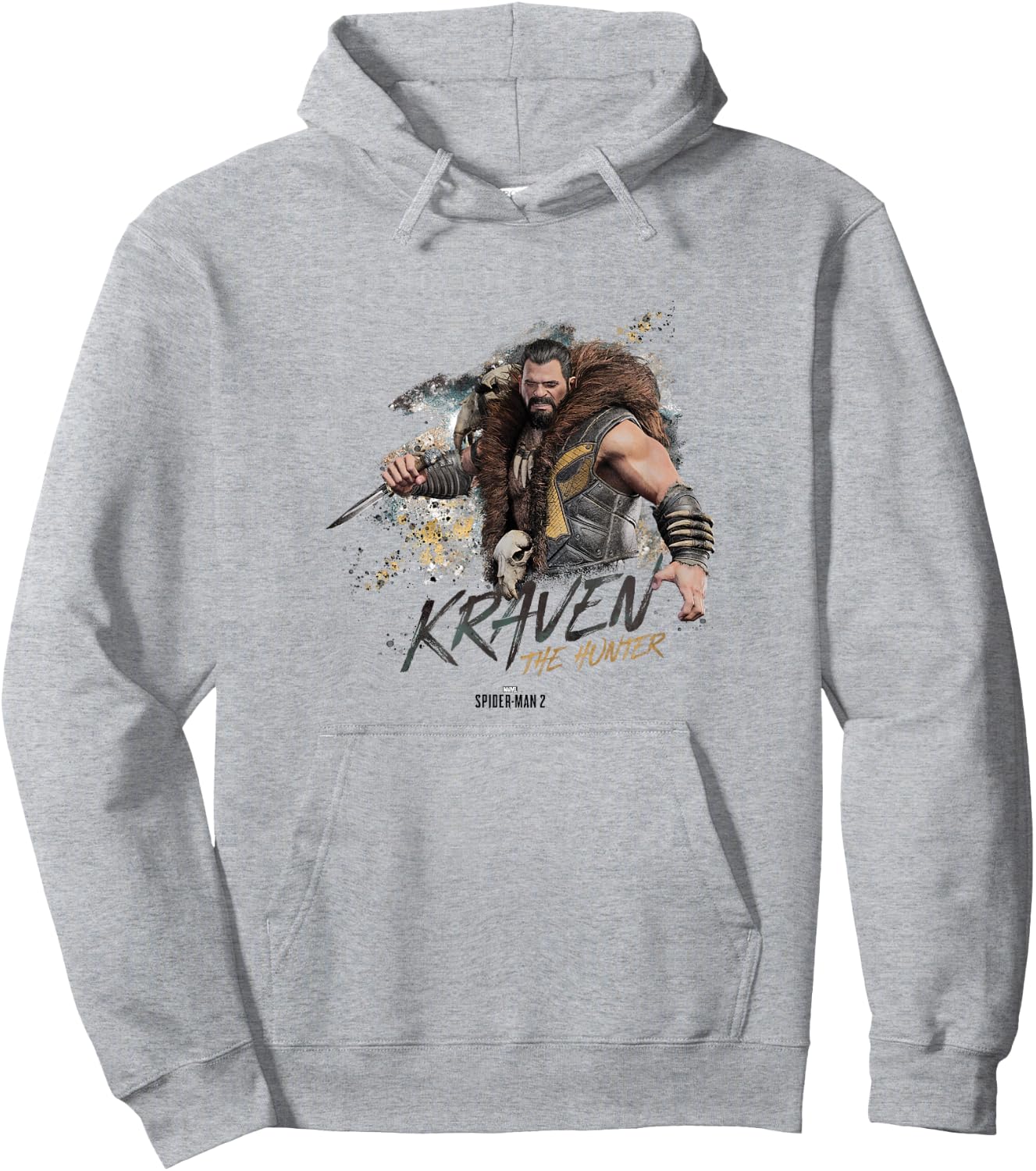 Marvel Spider-Man 2 Kraven The Hunter Epic Vintage Shot Hoodie - Hoodie | Ash