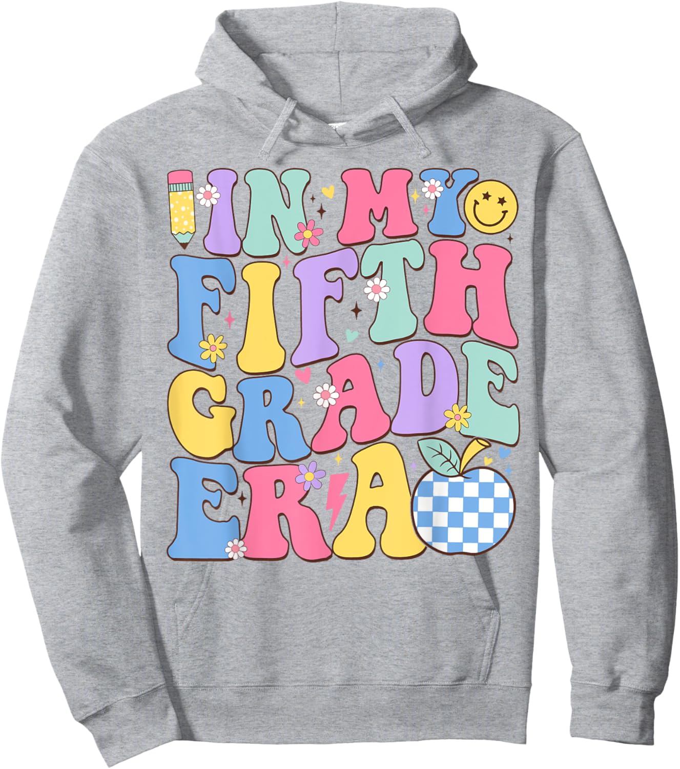In My Fifth Grade Era Groovy Back To School Teachers Kids Hoodie - Hoodie | Ash