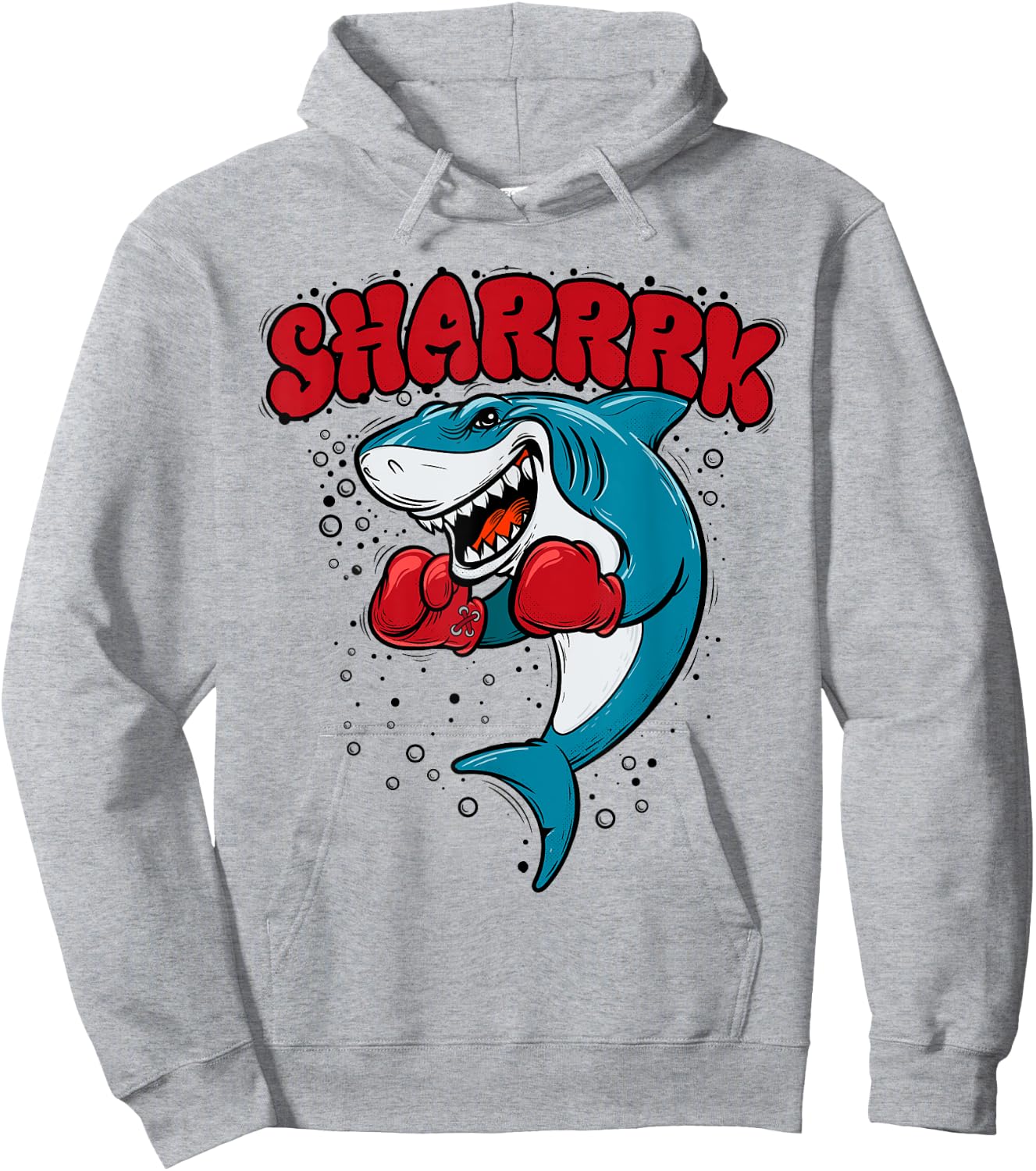 Funny Boxing Whale Shark With Red Gloves Daddy Baby Mommy Hoodie - Hoodie | Ash