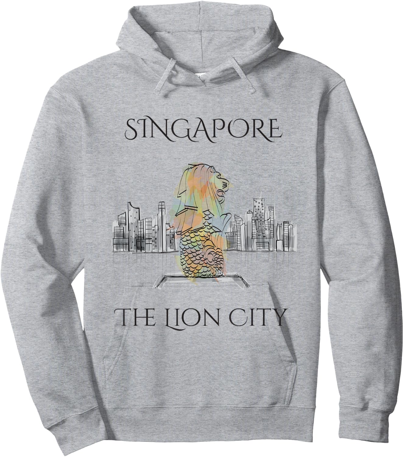 Singapore, The Lion City Singaporean Gift Hoodie - Hoodie | Ash
