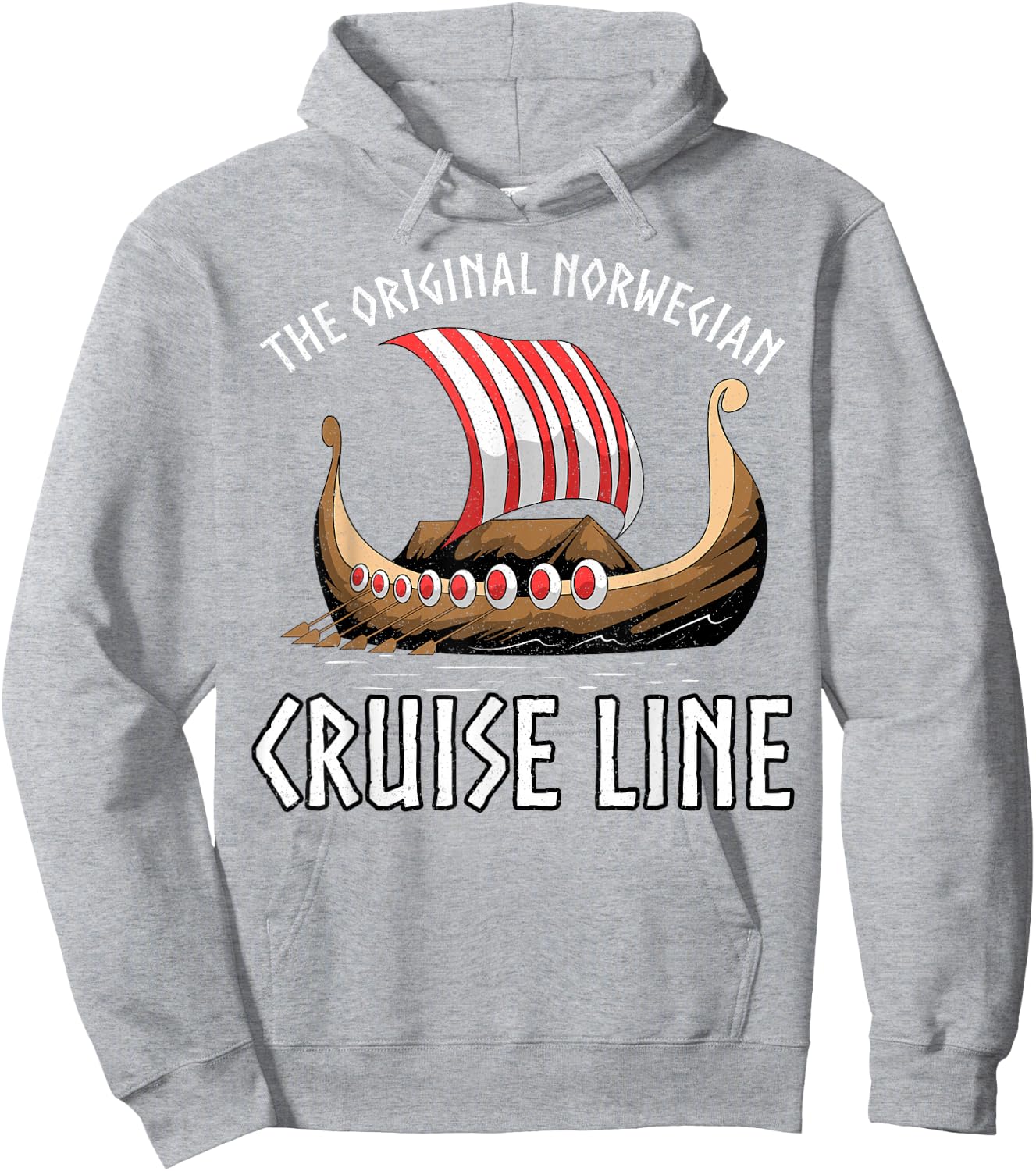 Viking Ship Cruise Norwegian Line Hoodie - Hoodie | Ash