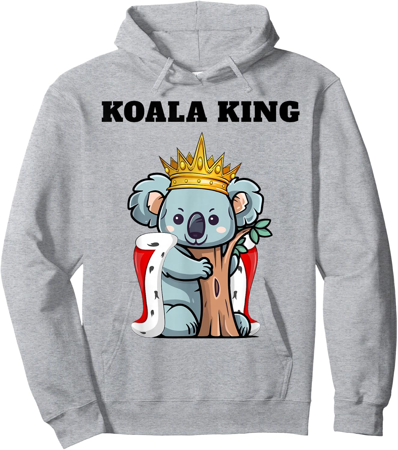 Koala King | Boys Koala Lover Design | Koala Bear Hoodie - Hoodie | Ash