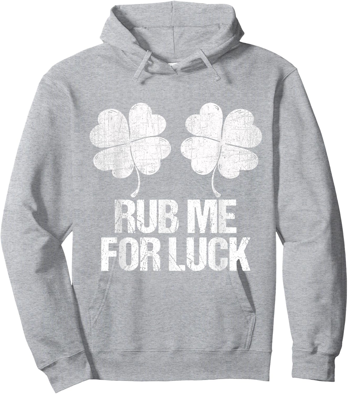 Rub Me For Lucky Shamrock Boobs St Patrick Day Sexy Hoodie - Hoodie | Ash