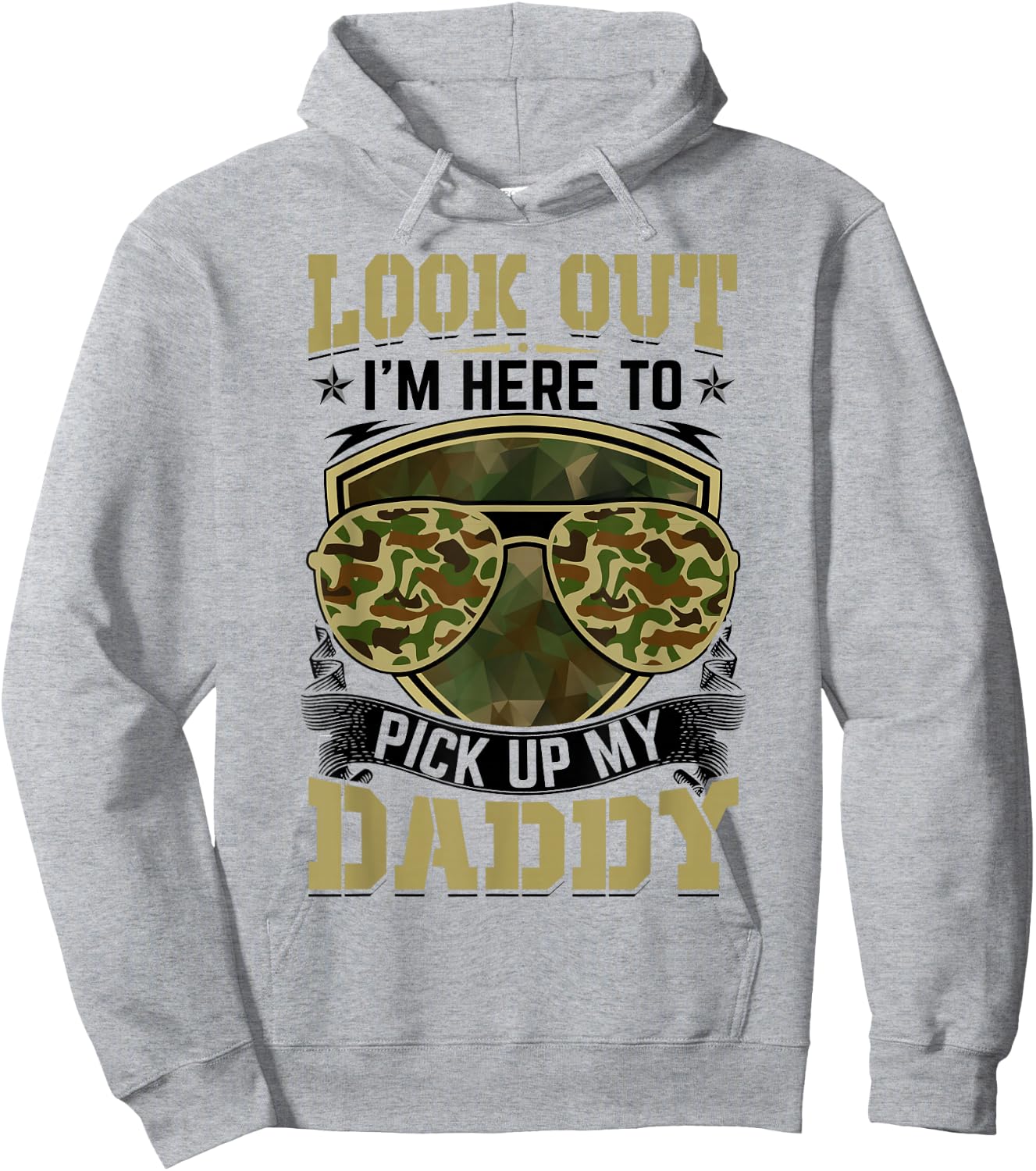 Homecoming Home Welcome dad Daddy Military Kids Girls Boys Hoodie - Hoodie | Ash
